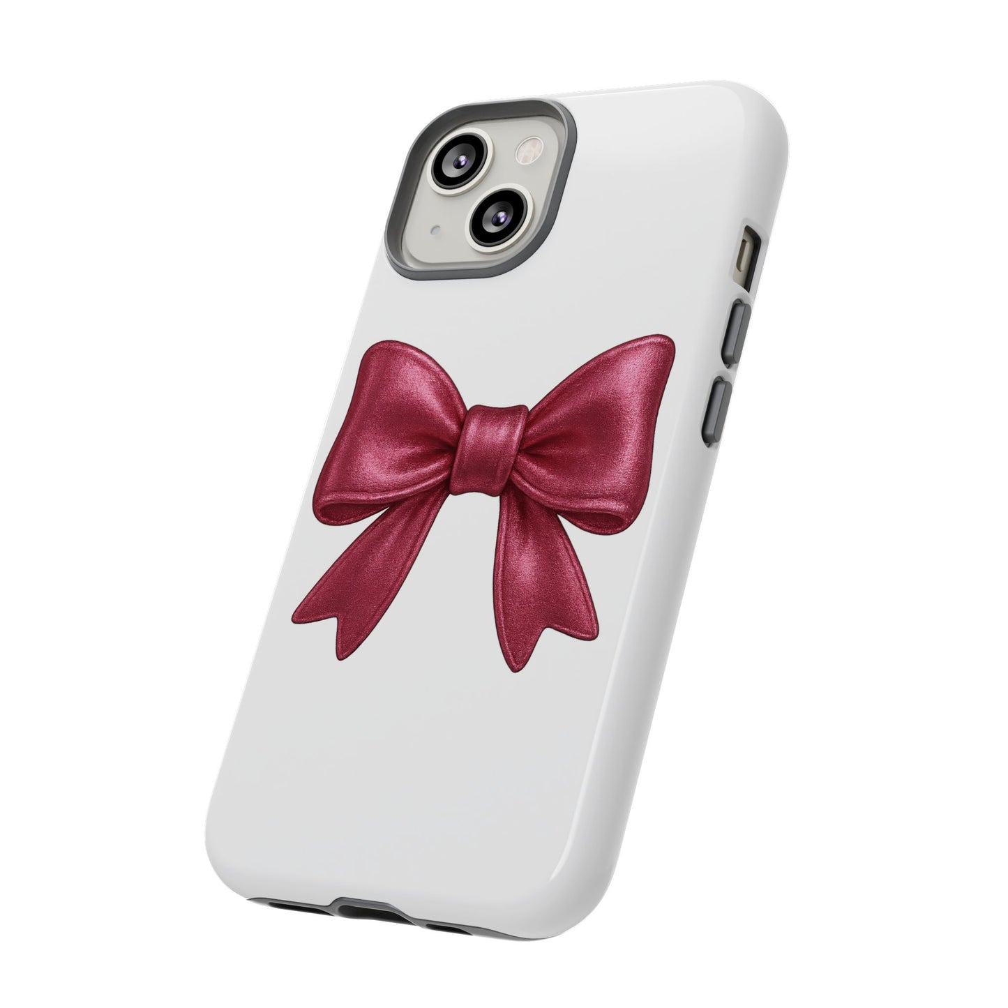 Pink Bow iPhone Case – Cute Girly Phone Cover – Glossy Ribbon Coquette Case – Soft Girl Aesthetic Accessory – Gift for Her iPhone