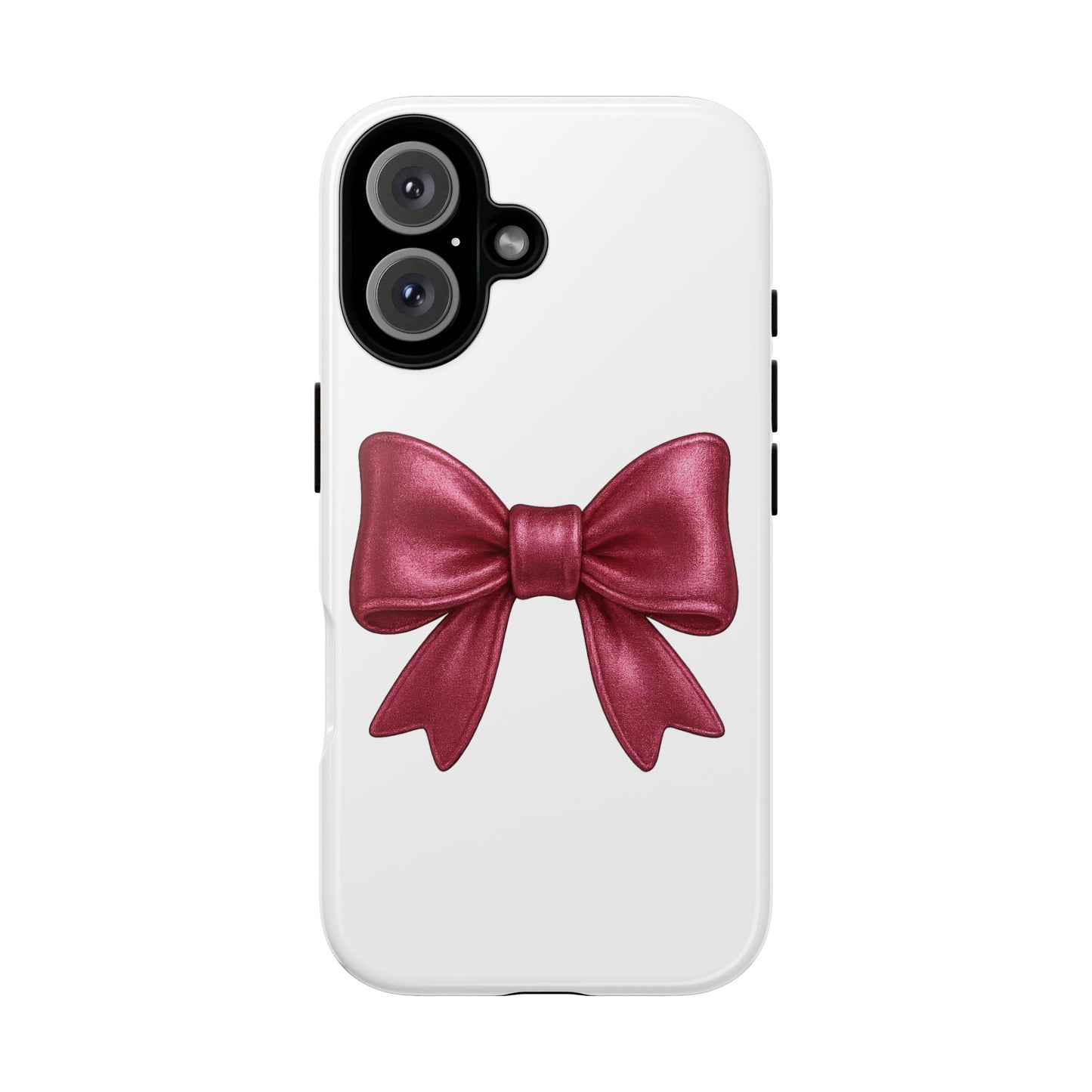 Pink Bow iPhone Case – Cute Girly Phone Cover – Glossy Ribbon Coquette Case – Soft Girl Aesthetic Accessory – Gift for Her iPhone