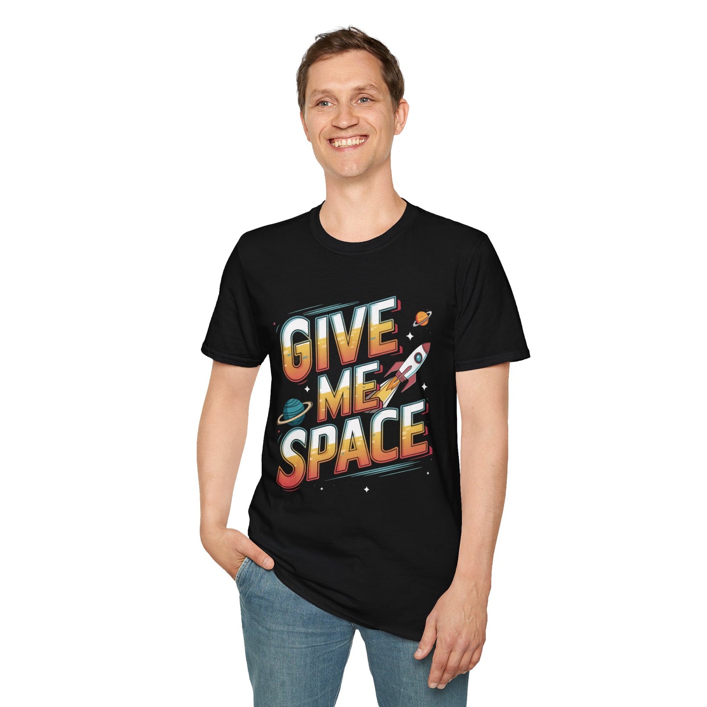 Give Me Space Shirt | Funny Space T-Shirt for Men Women | Rocket Planet Graphic Tee | Sarcastic Galaxy Shirt | Gift for Introverts