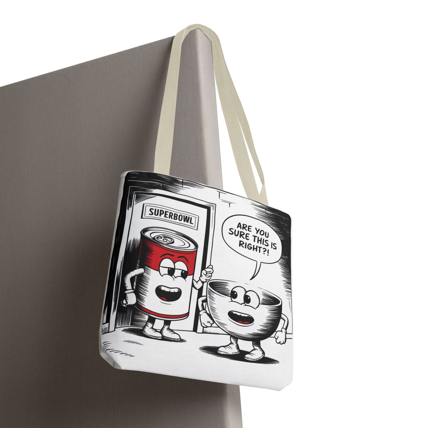 Tote Bag - Comic Superbowl Soup Design