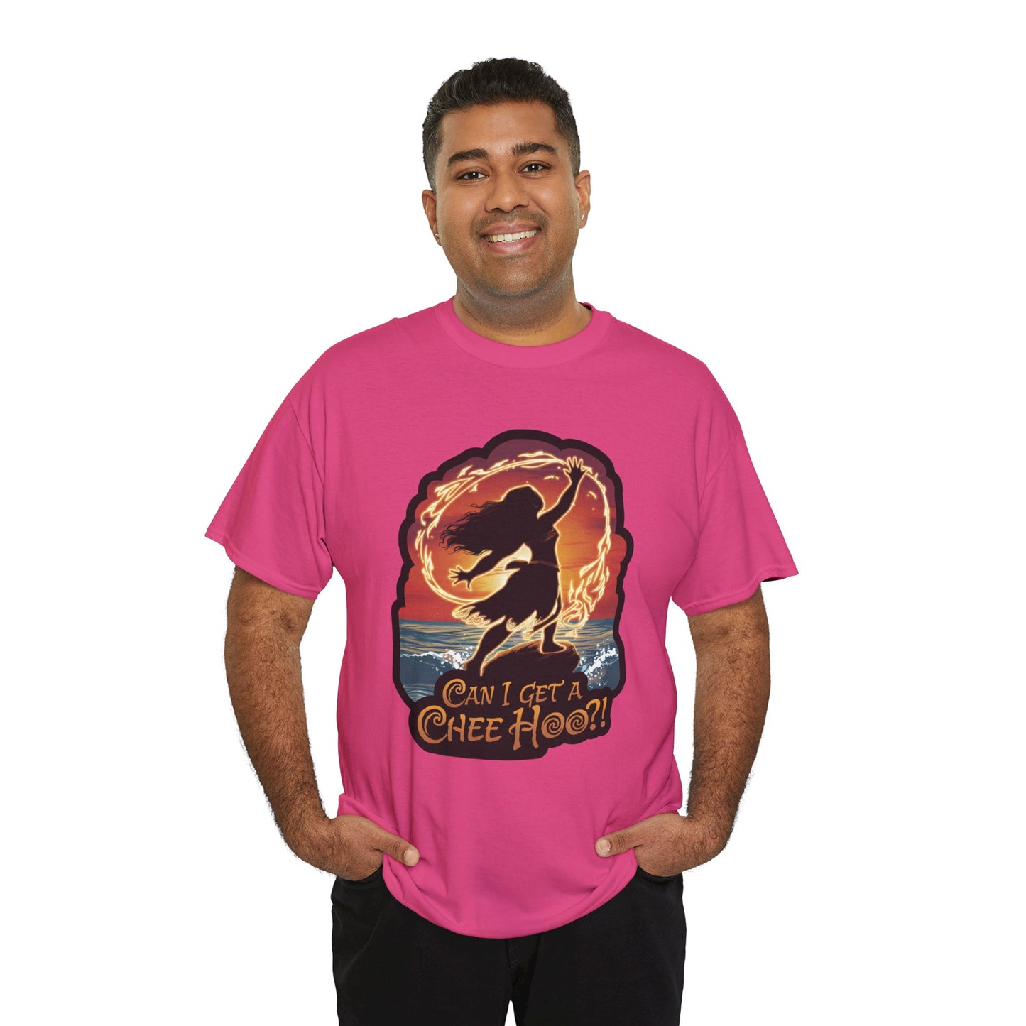 Can I Get a Chee Hoo Shirt – Hawaiian Island Vibes Tee – Hula Dancer Sunset Graphic T-Shirt – Polynesian Luau Party Unisex Top