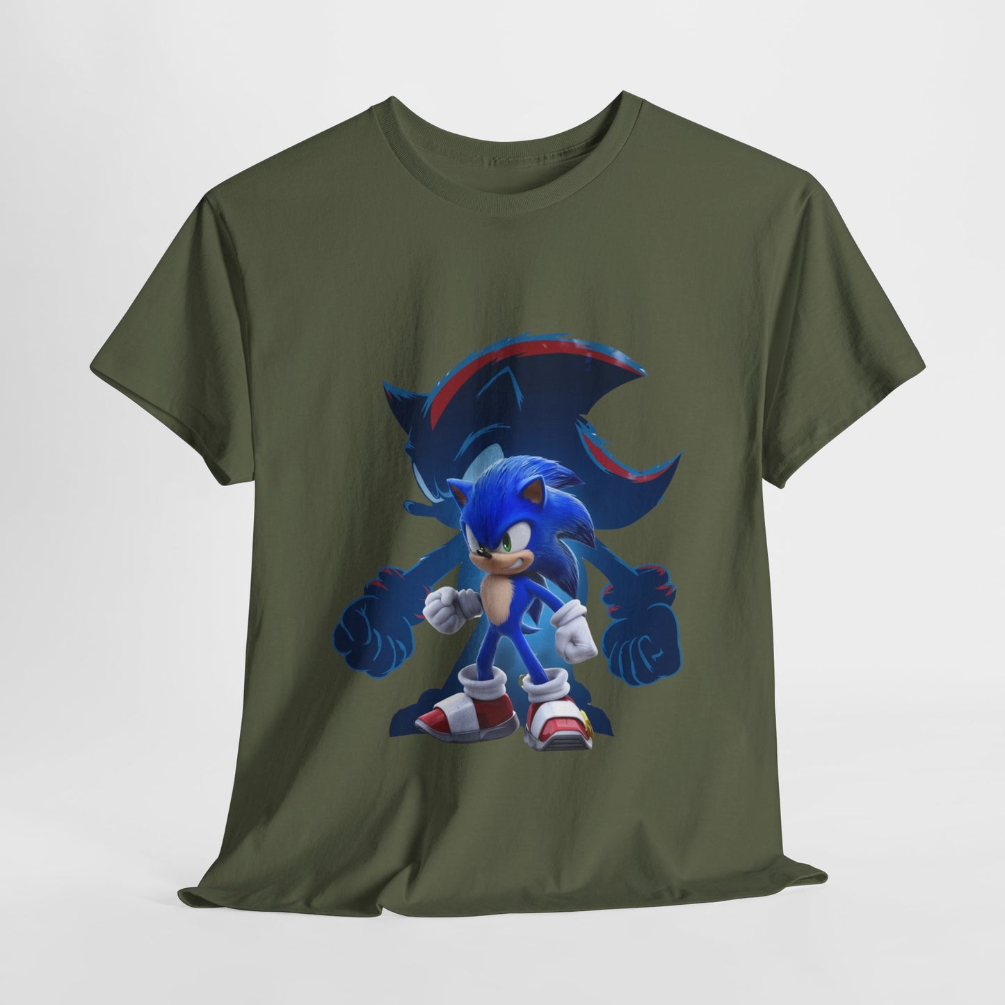 Blue Speed Hero Graphic Tee | Retro Gaming Legend T-Shirt | Fan Inspired Gamer Apparel | Cool Vintage Style Unisex Shirt for Adults & Teens