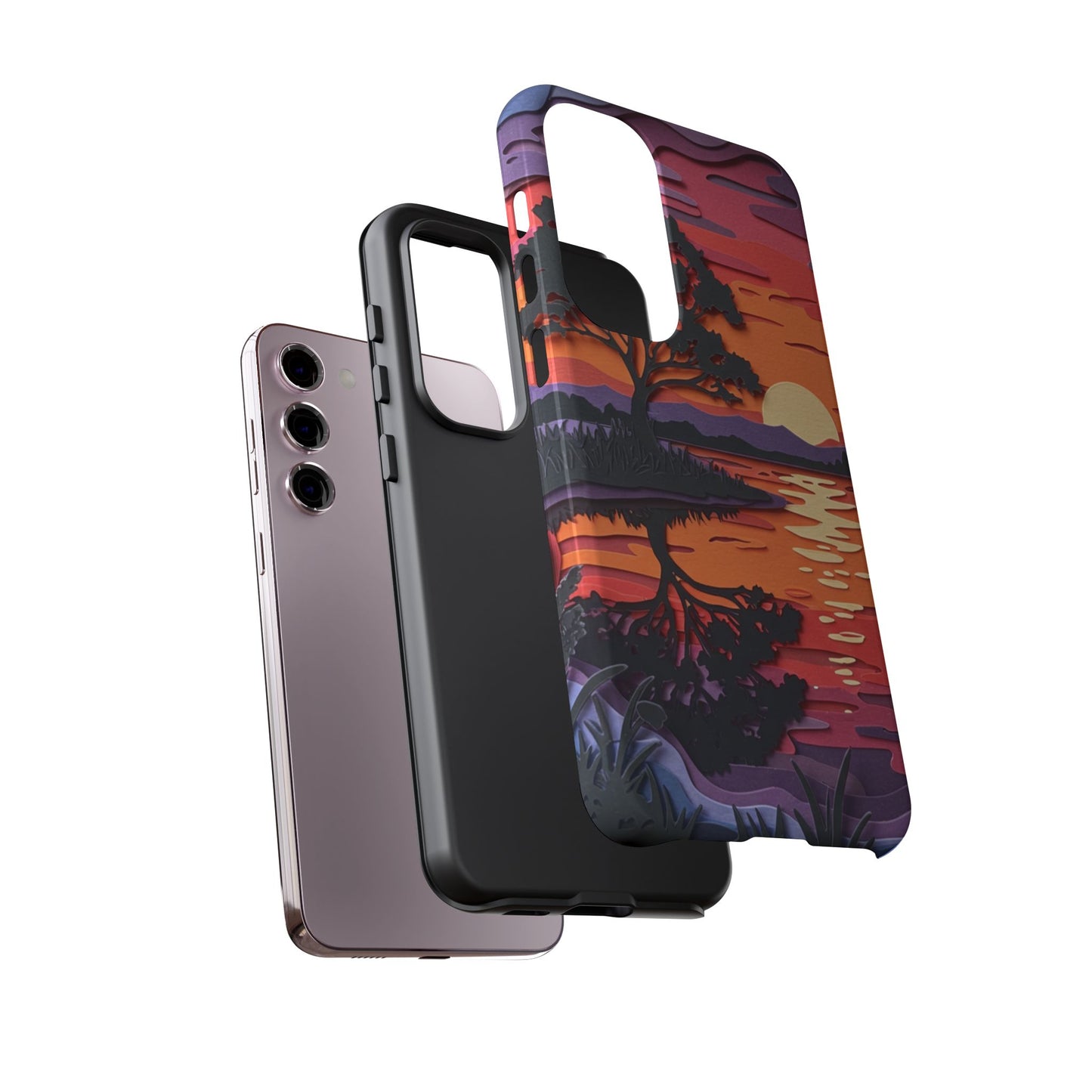Samsung Galaxy Case - Colorful Paper Art Sunset