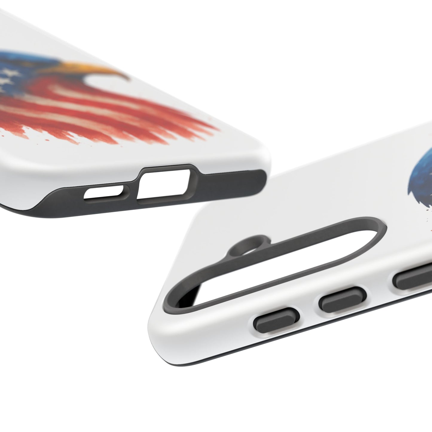 Patriotic Eagle Samsung Case - USA Flag Rugged Tough Cover, Dual-Layer Protection, Veteran and 4th of July Gift Galaxy Series