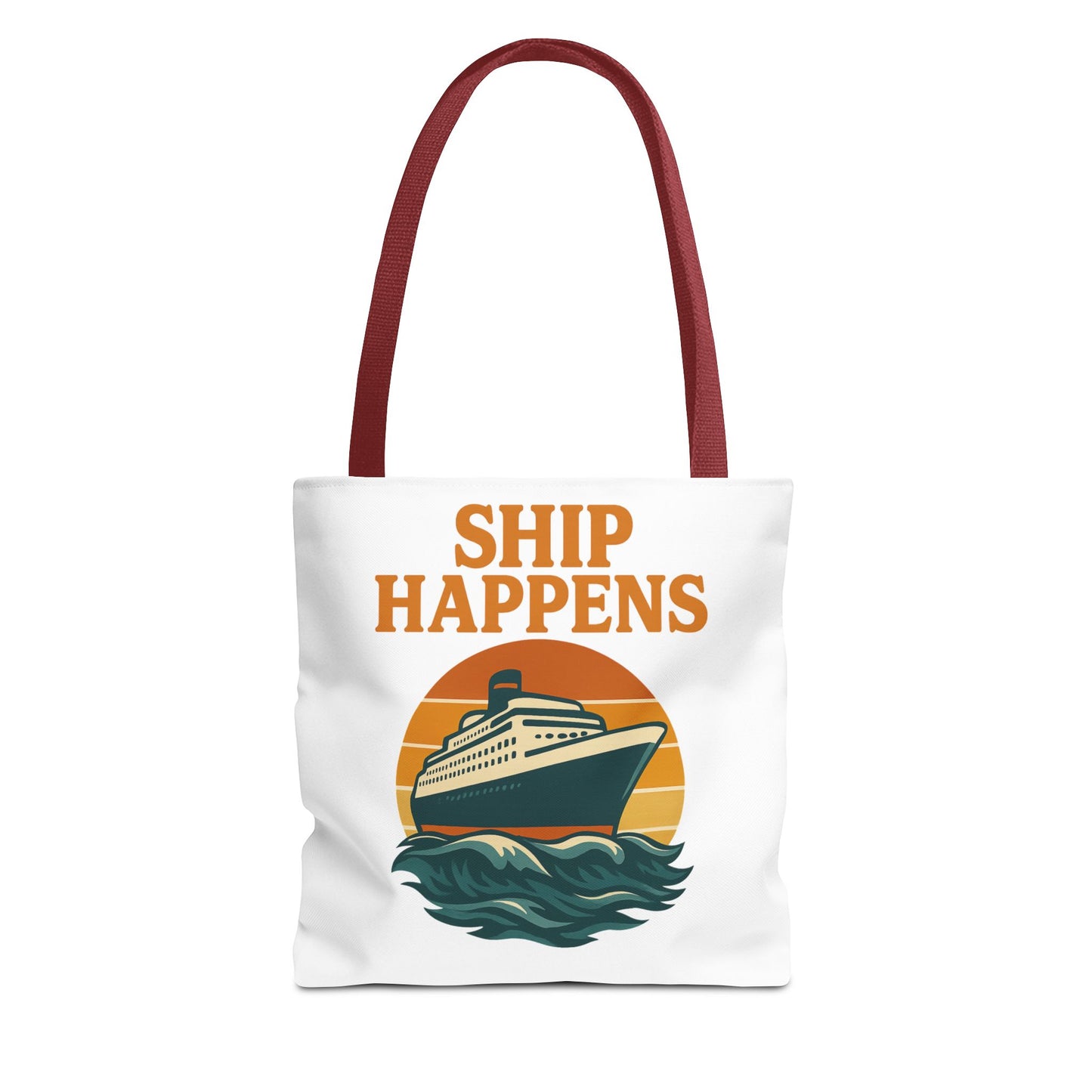 Ship Happens Tote Bag - Fun Nautical Design for Beach Lovers Cruise Bag Unique Gift for Travelers
