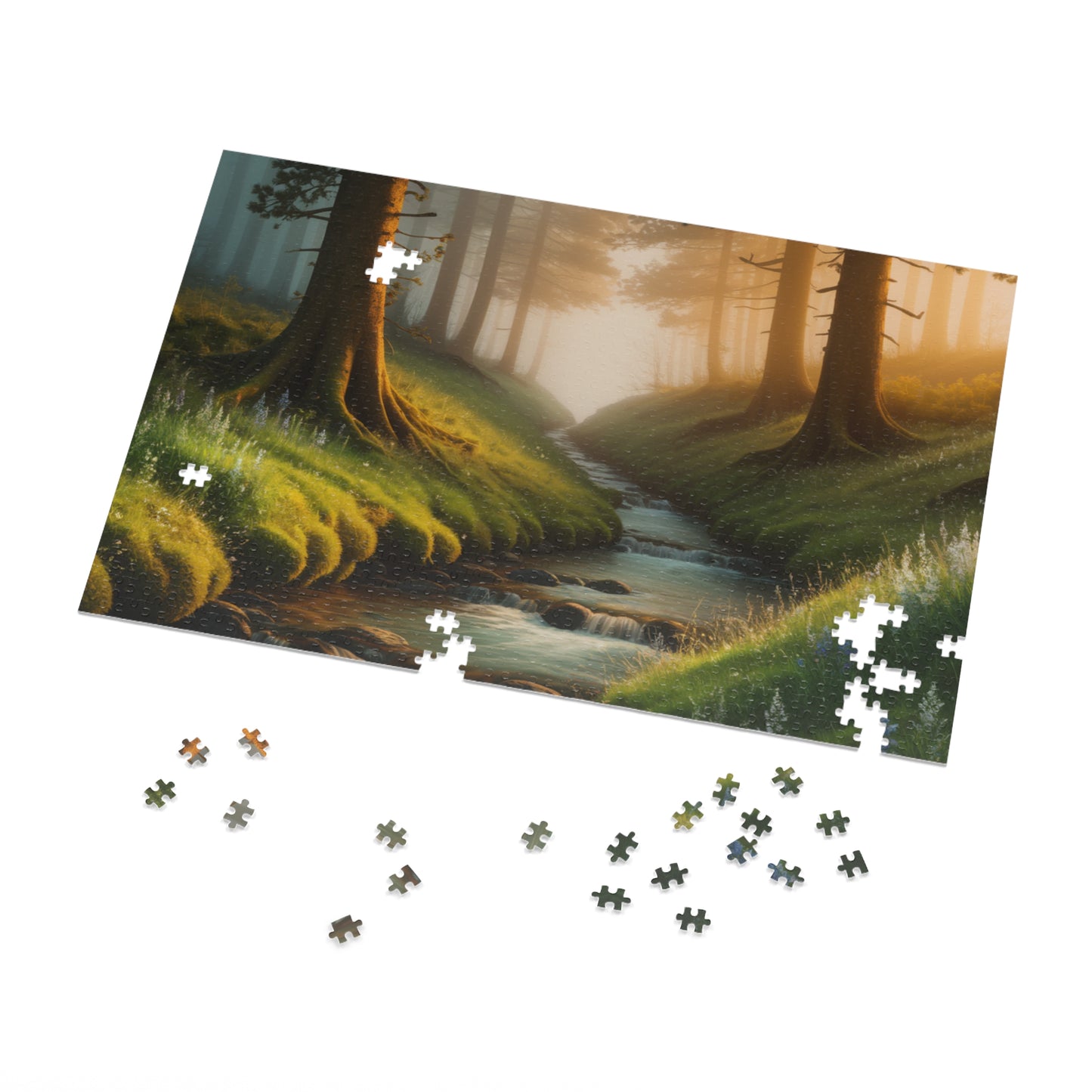 Serene Forest Jigsaw Puzzle with Collector's Tin - Ideal Gift for Nature Lovers