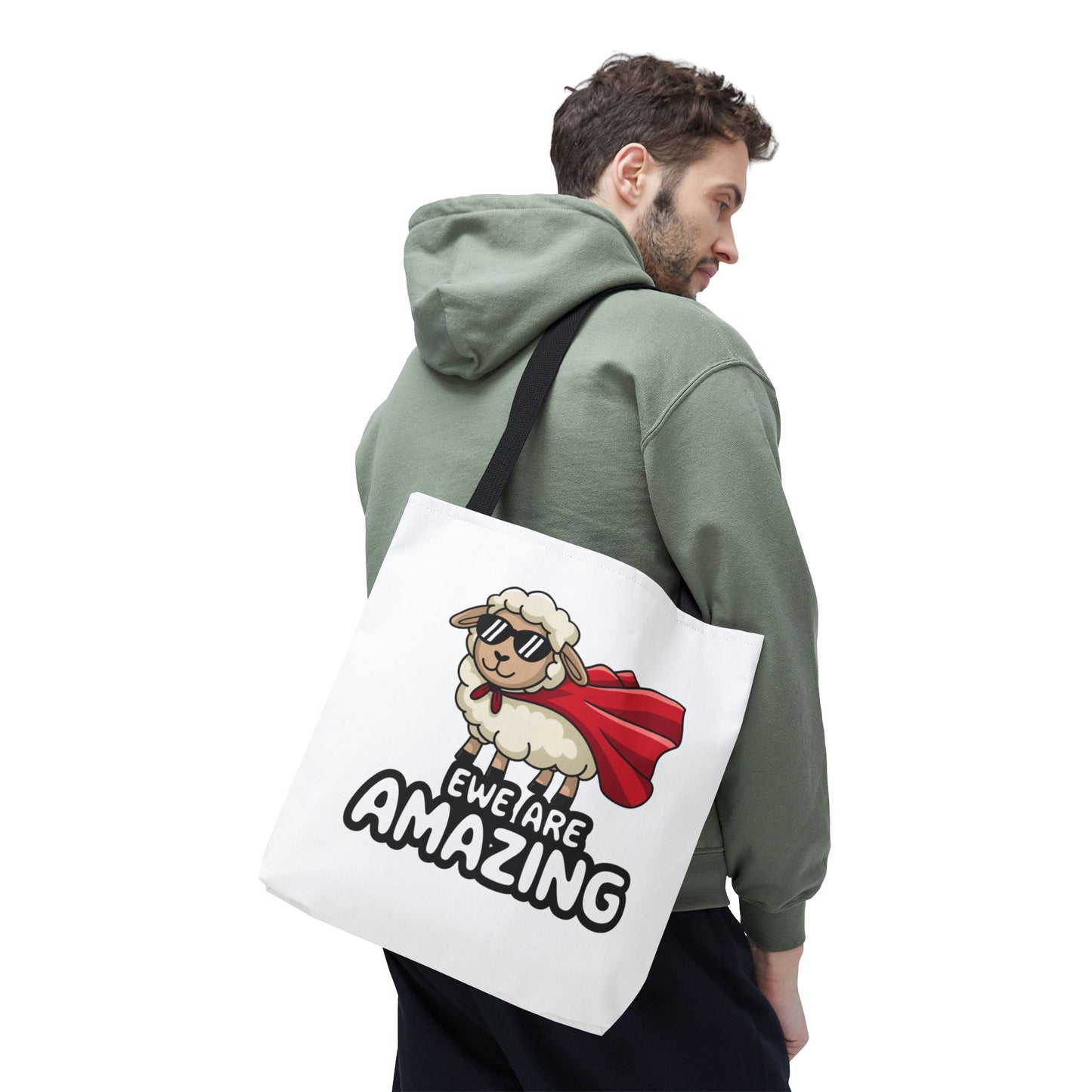 Sheep Tote Bag - Ewe Are Amazing Inspirational Bag Everyday Tote Funny Bag