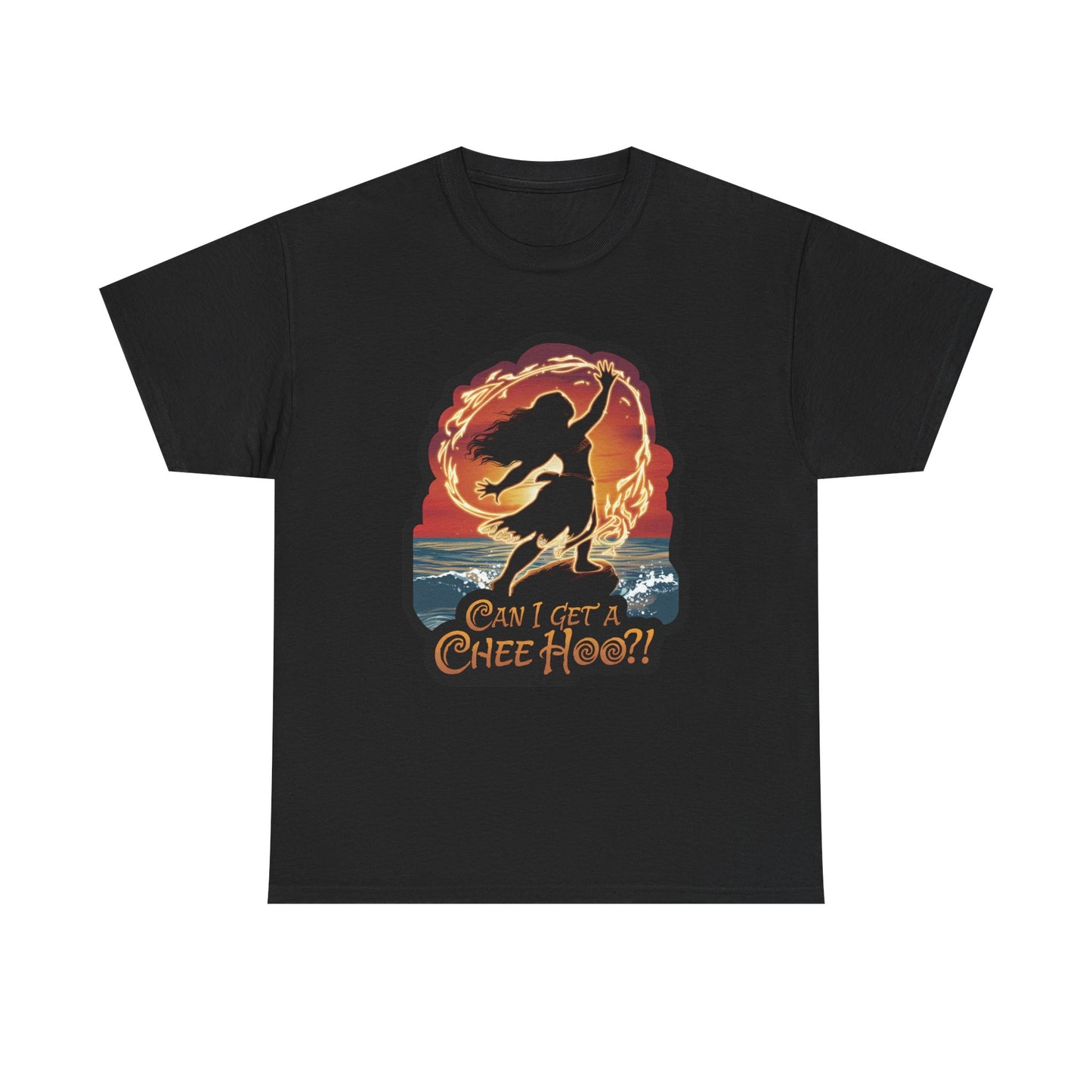 Can I Get a Chee Hoo Shirt – Hawaiian Island Vibes Tee – Hula Dancer Sunset Graphic T-Shirt – Polynesian Luau Party Unisex Top