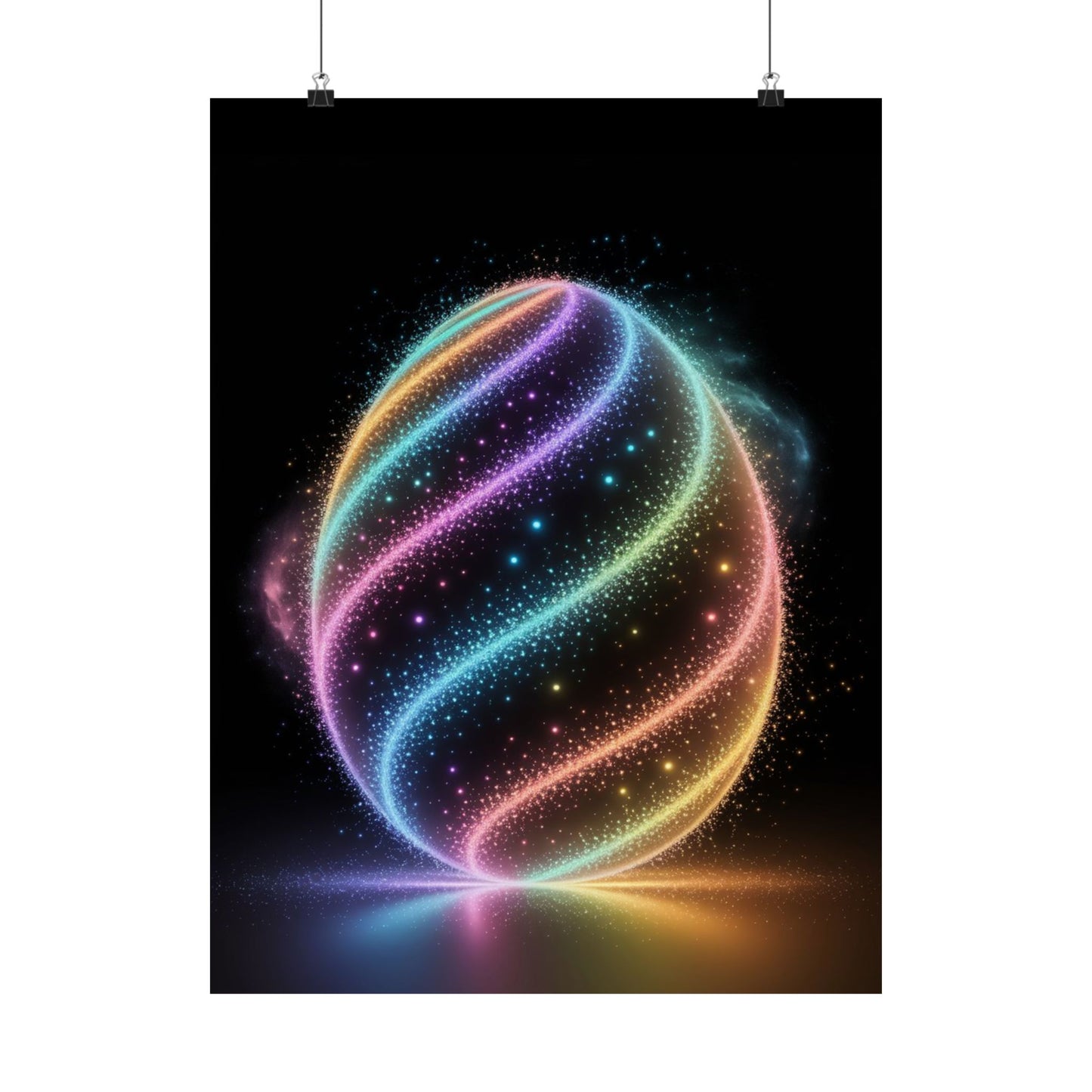 Easter Poster Bioluminescent Easter Egg Wall Art Easter Decor Easter Decoration
