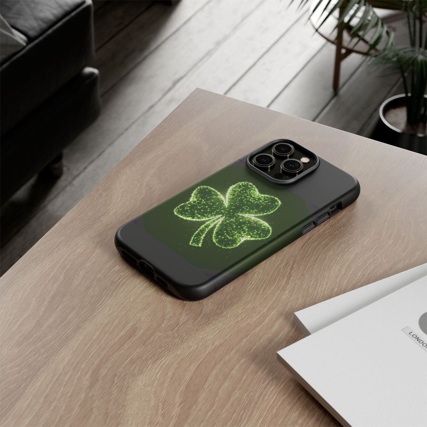 iPhone Tough Case - Shiny Shamrock Design