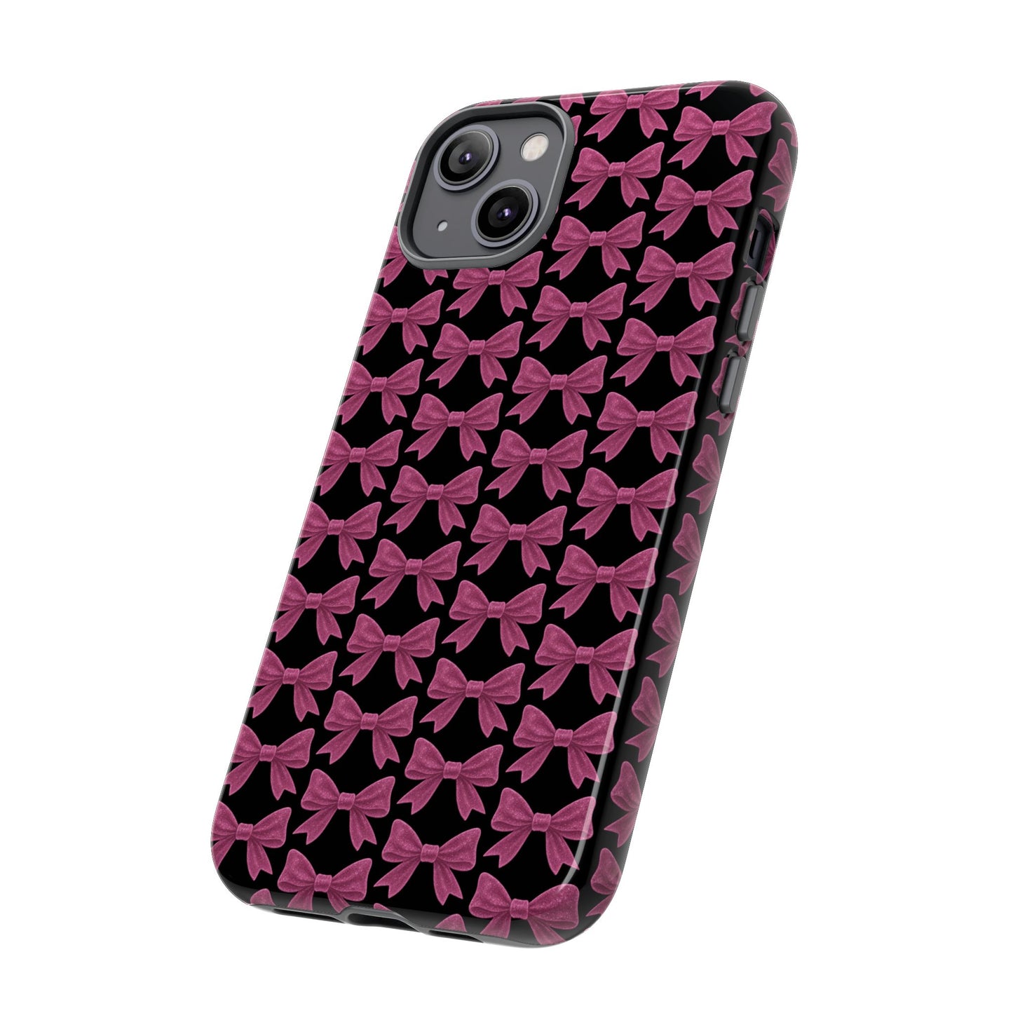 Pink Bow iPhone Case Coquette Aesthetic Phone Cover Glossy Y2K Girly Case Soft Girl Tech Accessory Cute iPhone Gift for Her