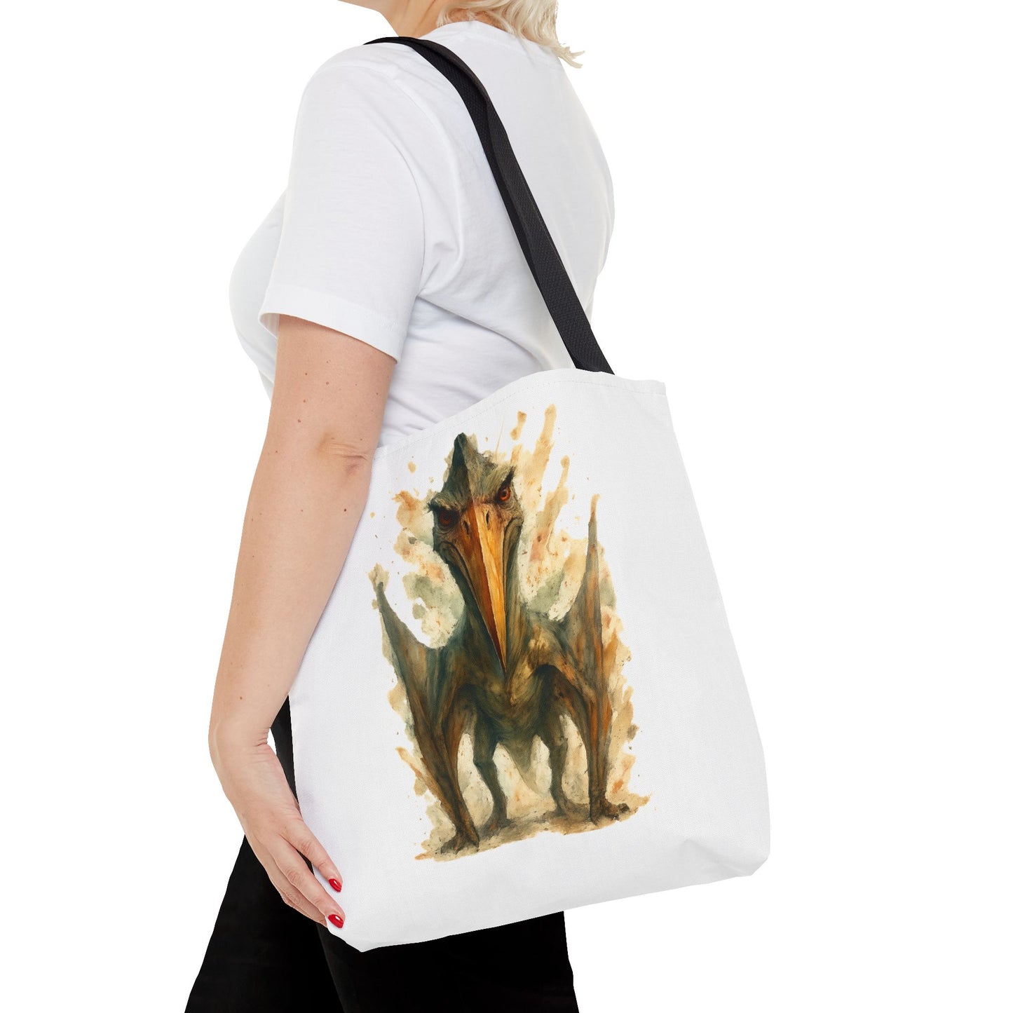 Quetzalcoatlus Tote Bag | Dinosaur Art Canvas Shopper | Prehistoric Pterosaur Gift for Dino Lovers | Eco-friendly Reusable Bag Jurassic Tote