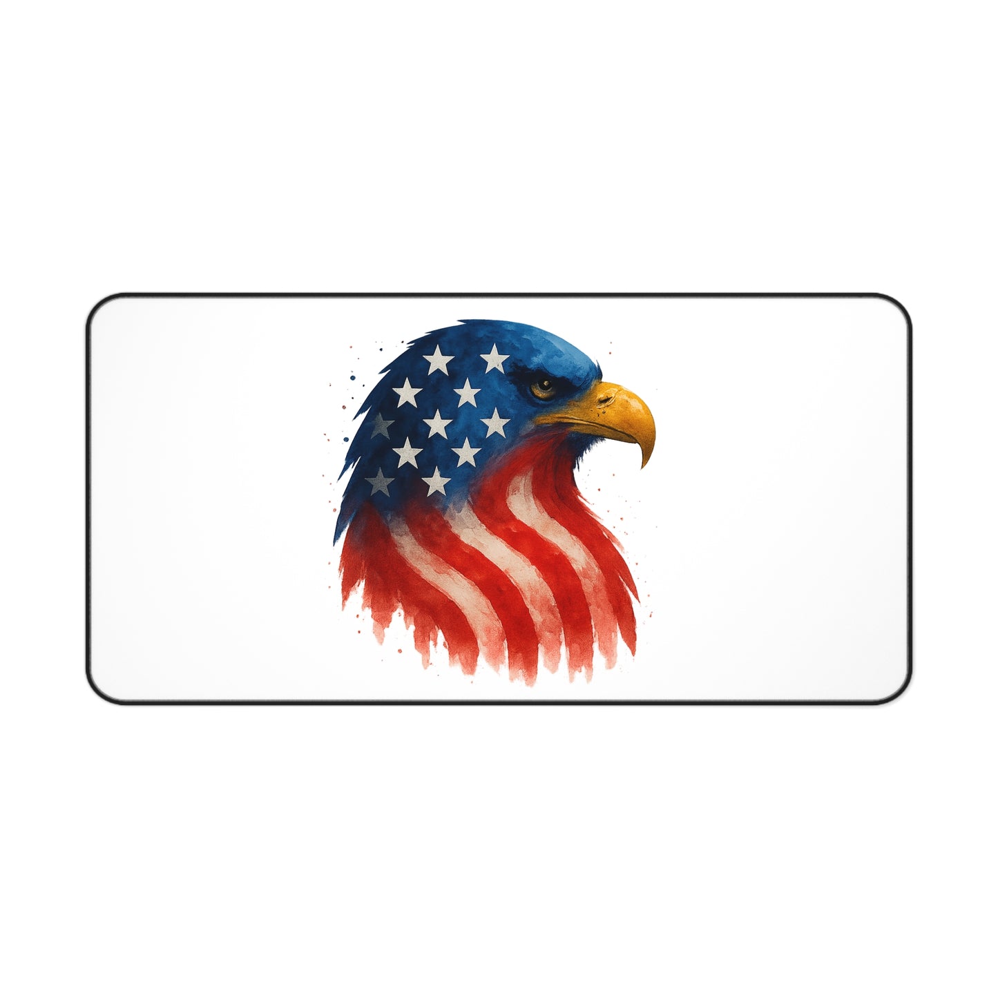 Patriotic Eagle Desk Mat USA Flag Gaming and Office Extended Mouse Pad - Bald Eagle Art Gift for Veterans, 4th of July, Memorial Day