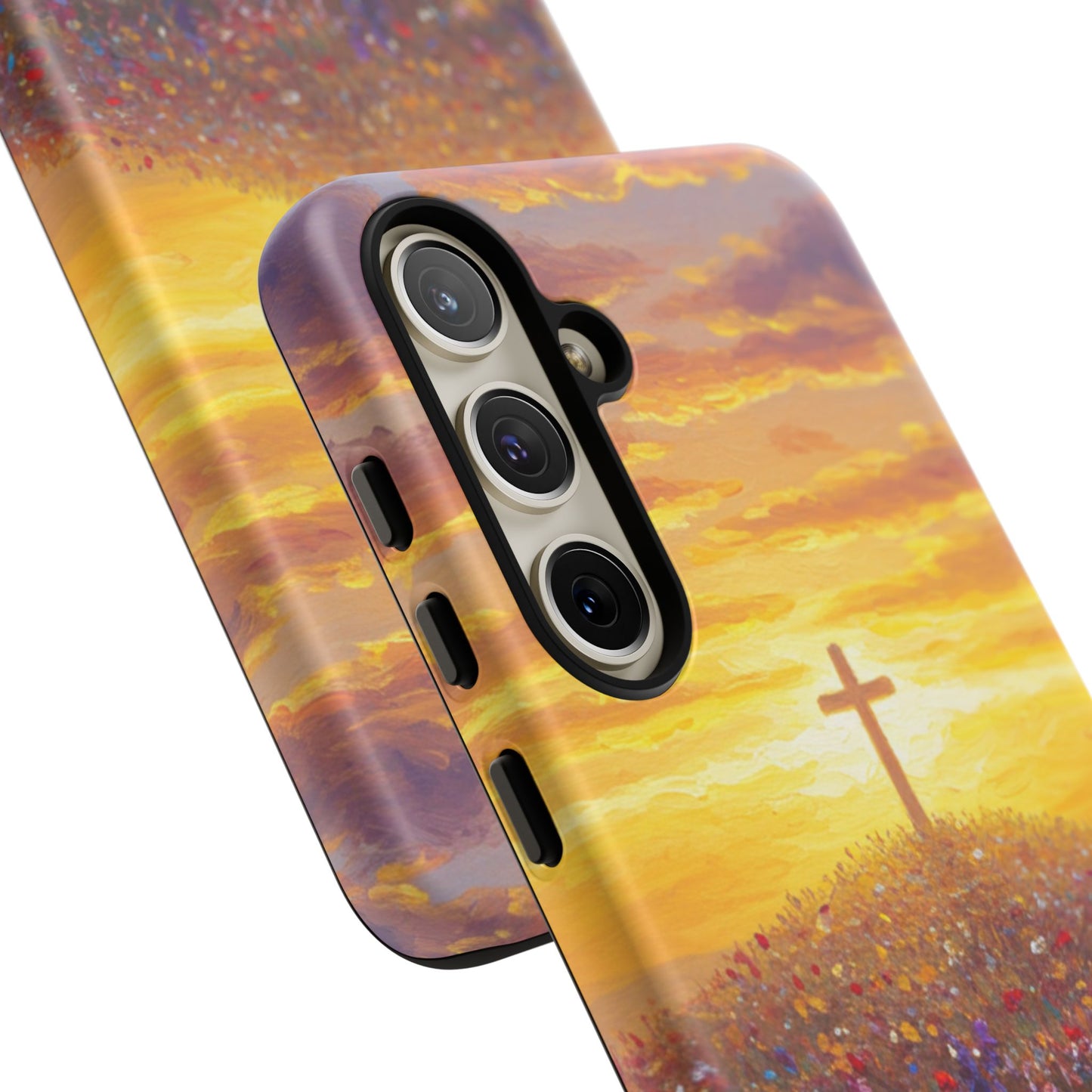 Samsung Phone Case - Monet Style Cross Christian Phone Case Spiritual Case Inspirational Samsung Case