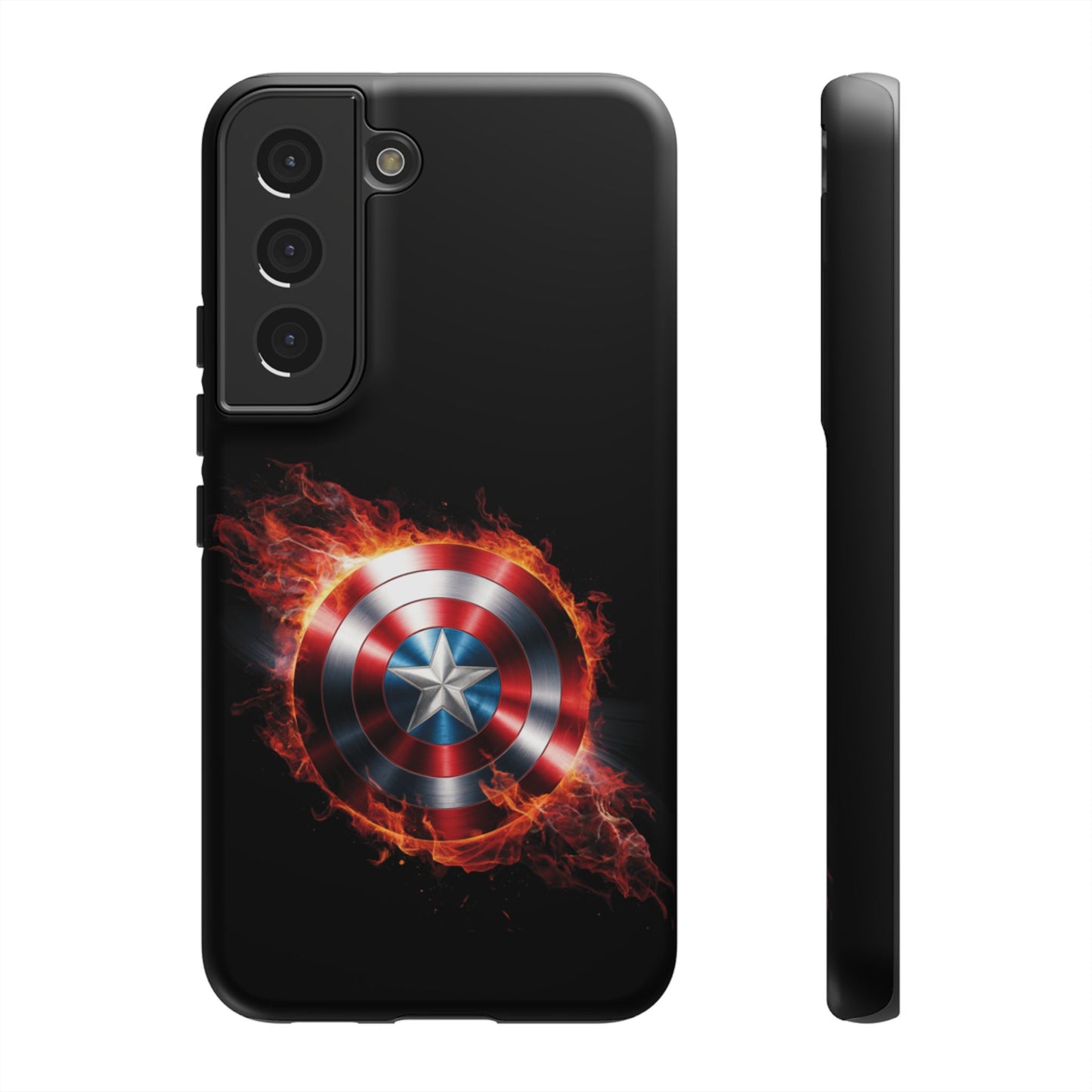 Captain America Shield in Flames Samsung Galaxy Tough Case