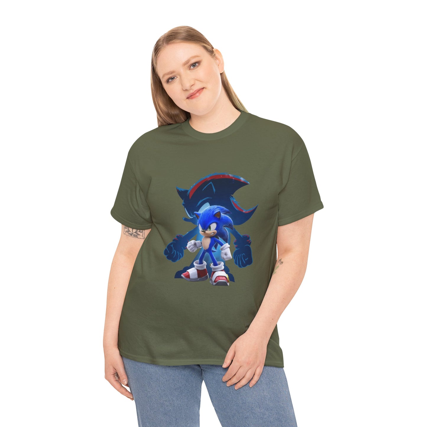 Blue Speed Hero Graphic Tee | Retro Gaming Legend T-Shirt | Fan Inspired Gamer Apparel | Cool Vintage Style Unisex Shirt for Adults & Teens