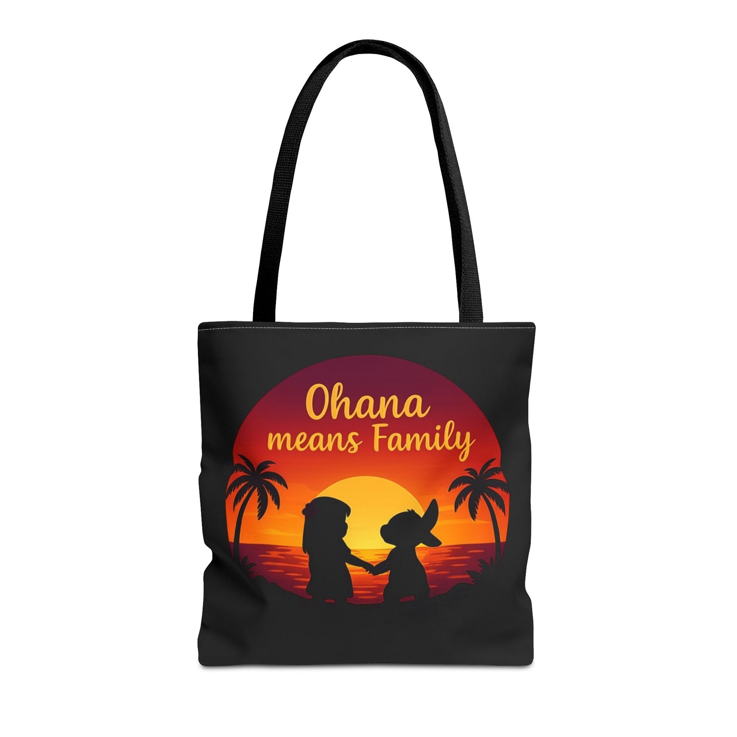 Ohana Means Family Tote Bag – Lilo and Stitch Inspired Bag, Hawaiian Quote, Disney Aesthetic Gift, Reusable Grocery or Beach Bag