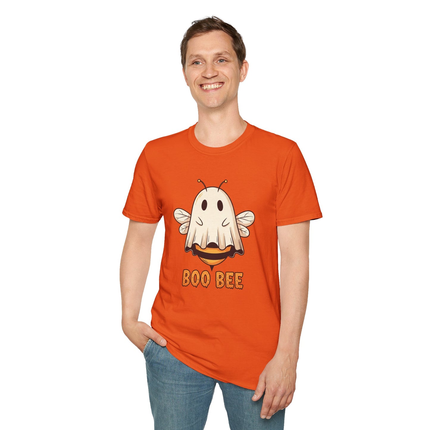 Funny Boo Bee Halloween Shirt – Cute Ghost Bee Costume Tee, Spooky Season Pun Shirt, Bee Lover Gift, Fall T-Shirt, Unisex Sizes