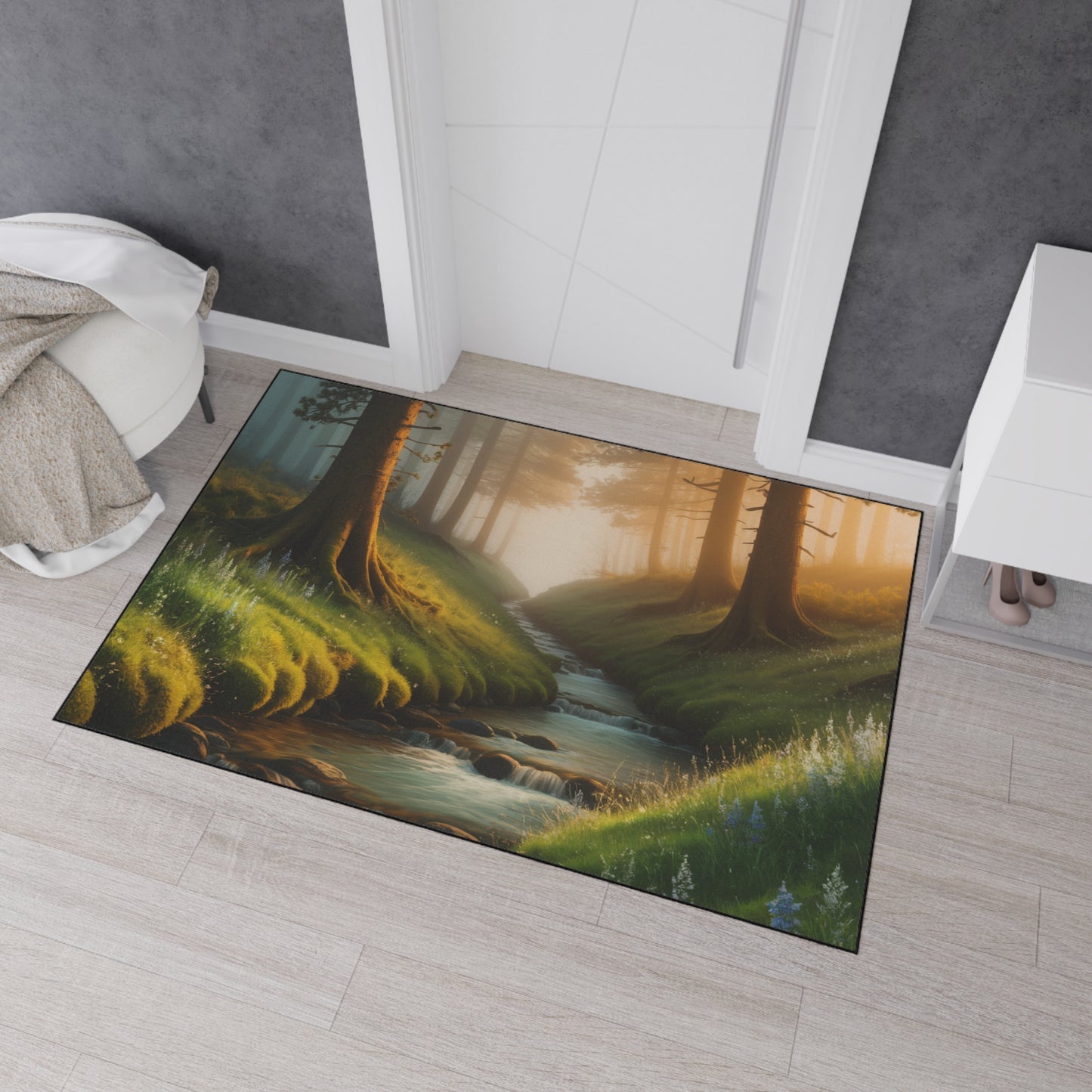 Nature Floor Mat Forest Welcome Mat Stream Door Mat