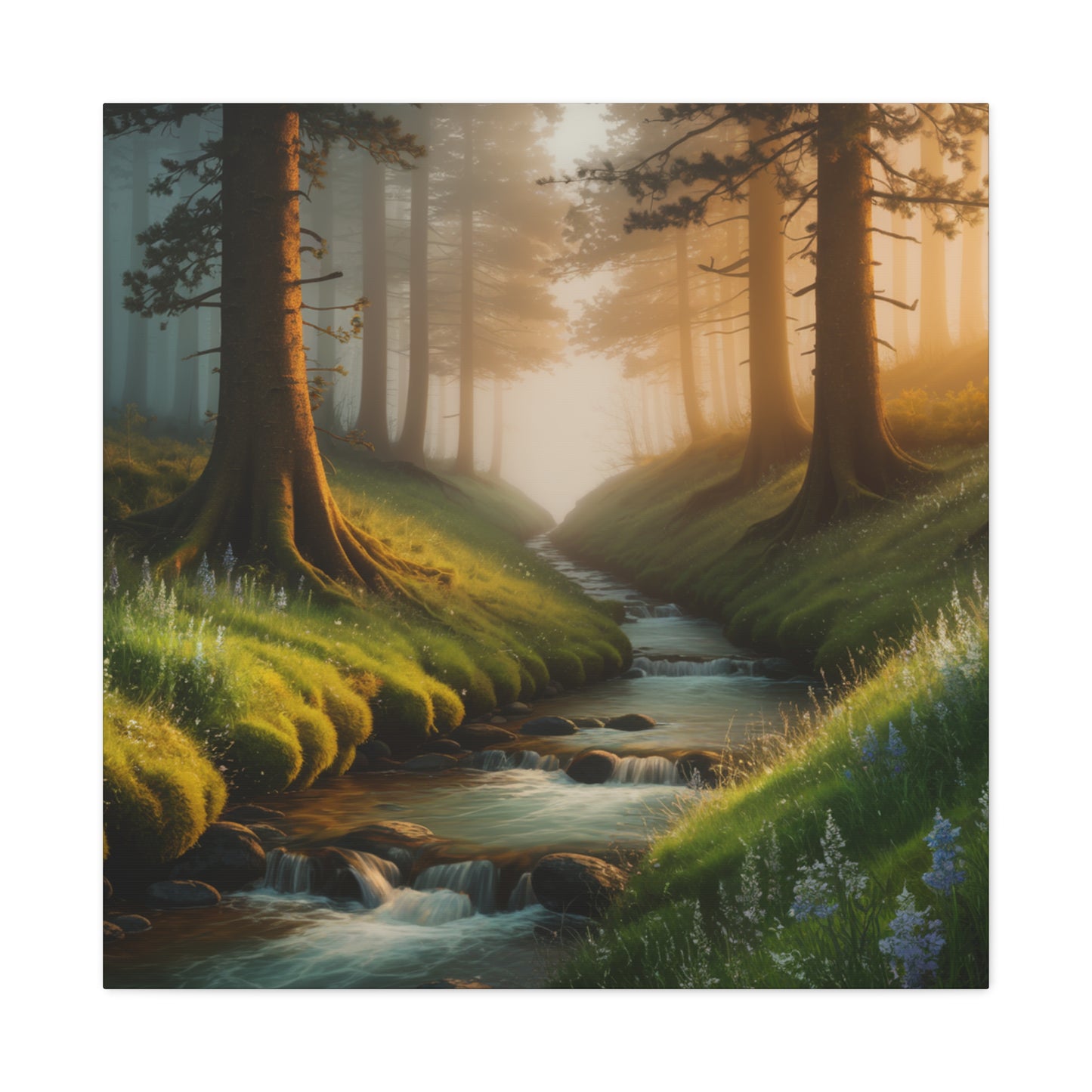 Forest Stream Canvas Art Nature Decor Modern Home Decoration Modern Art Nature Canvas