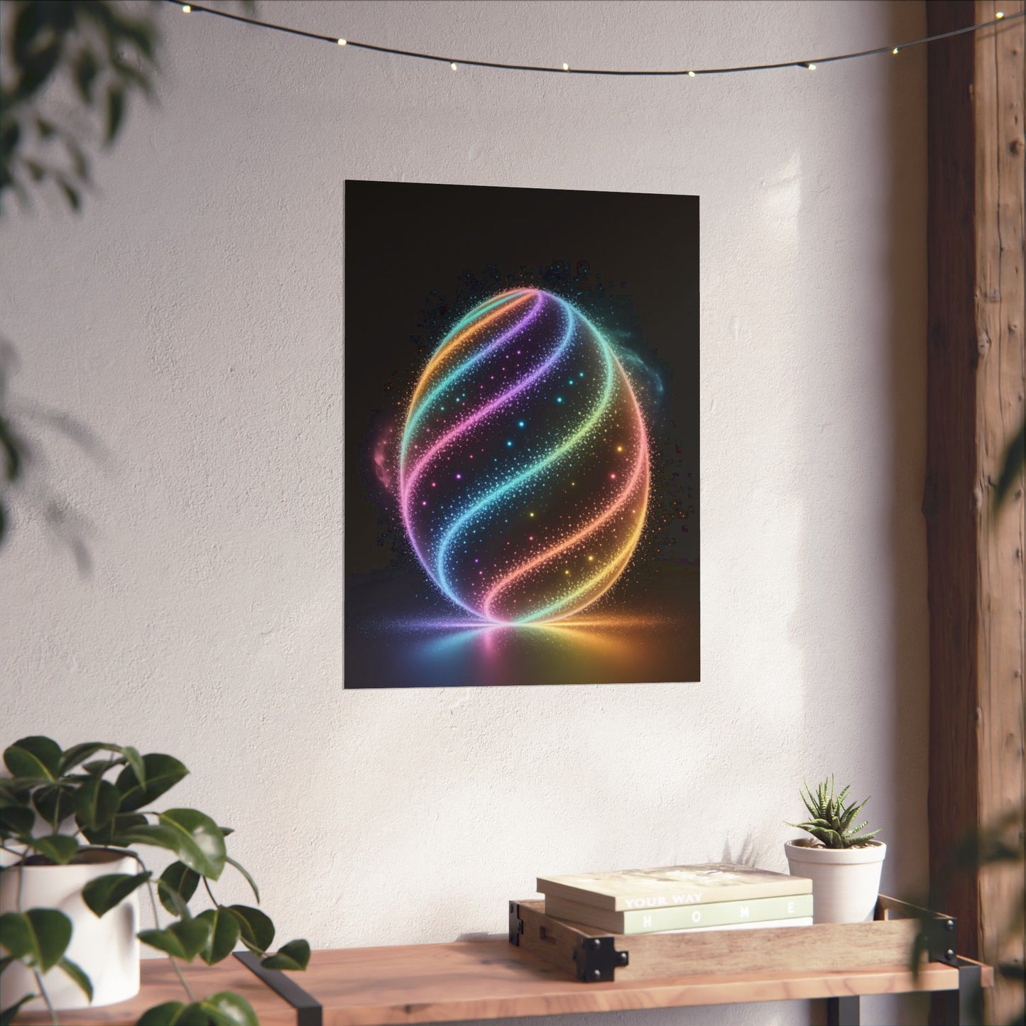 Easter Poster Bioluminescent Easter Egg Wall Art Easter Decor Easter Decoration