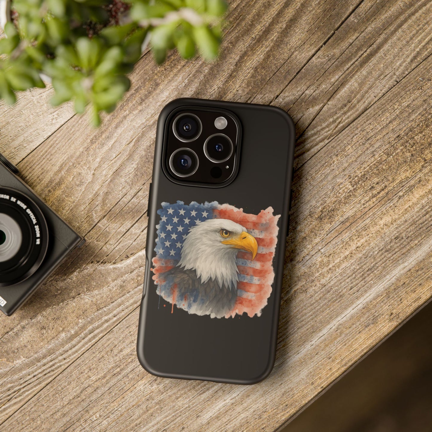 Patriotic Eagle Phone Case for iPhone - Tough Cases with American Flag Design 4th of July Case Memorial Day Veteran's Day