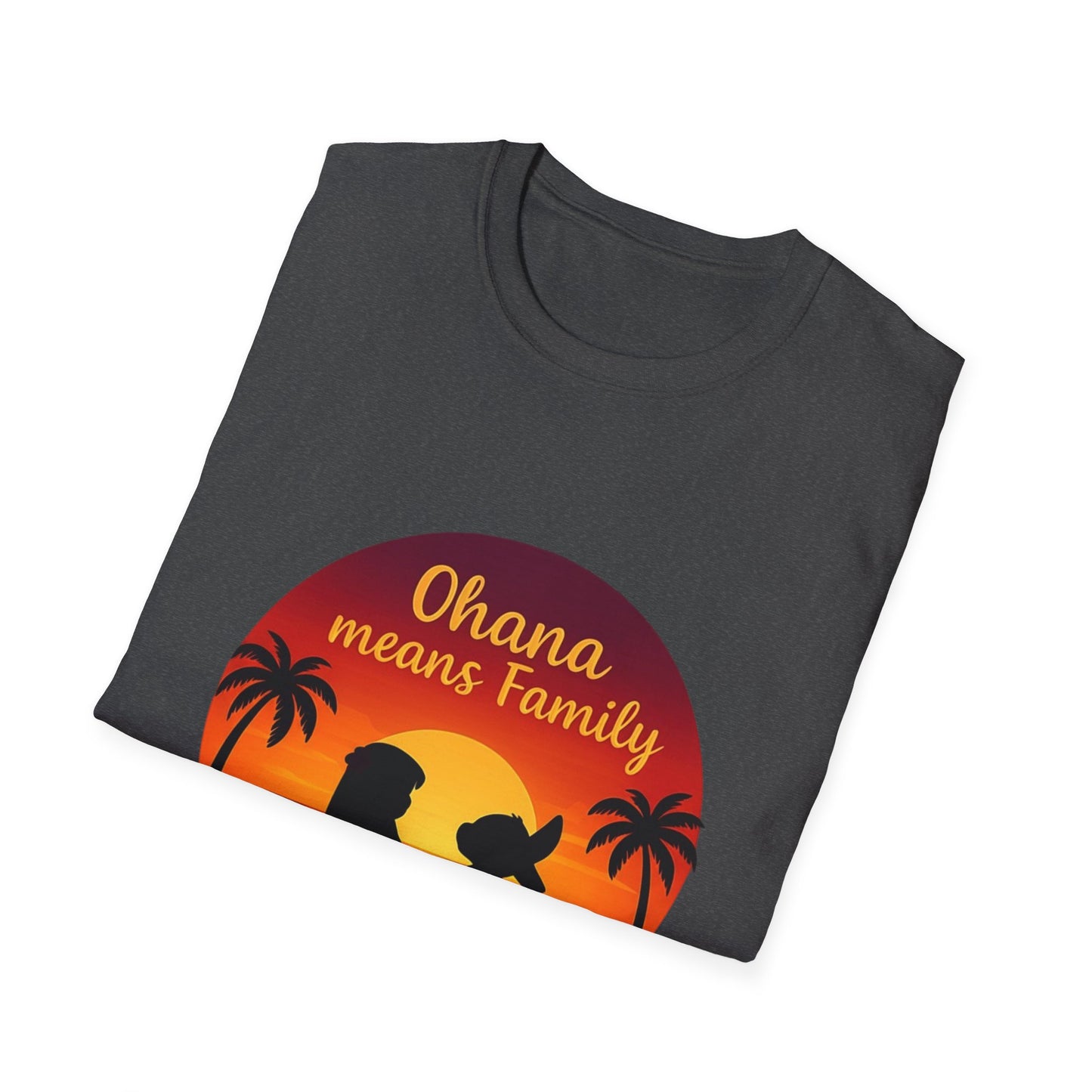 Ohana Means Family Shirt - Cute Sunset Graphic Tee, Hawaiian Family Quote Shirt, Family Inspired T-Shirt, Matching Vacation Outfit