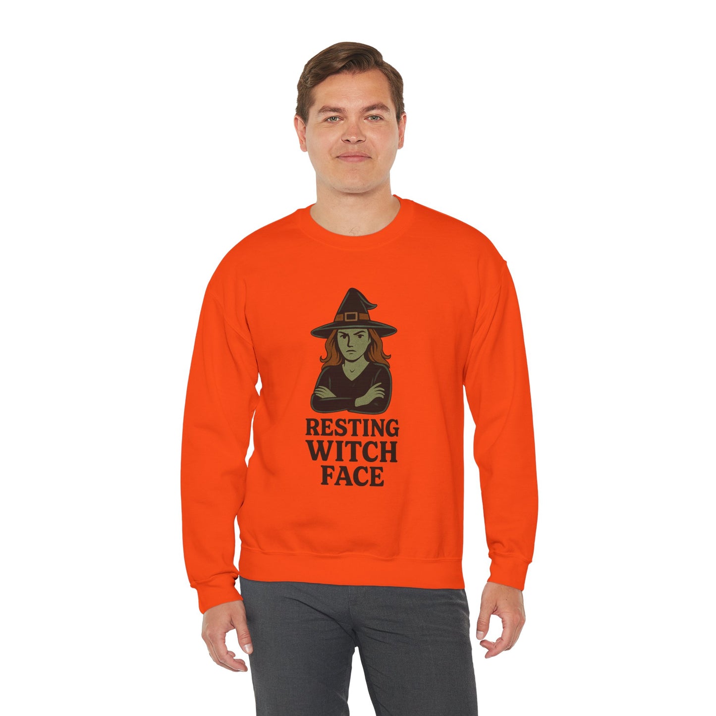 Resting Witch Face Sweatshirt, Funny Halloween Witch Crewneck, Spooky Season Sweatshirt, Fall Humor Graphic Pullover, Witchy Gift