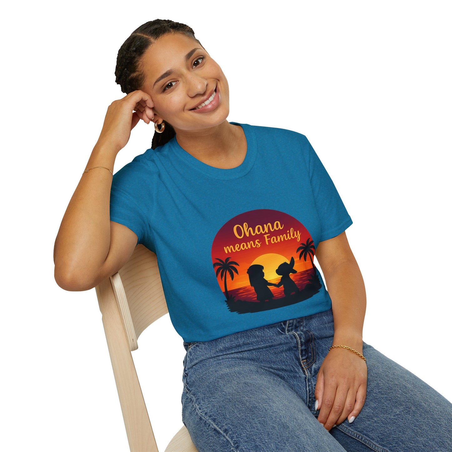 Ohana Means Family Shirt - Cute Sunset Graphic Tee, Hawaiian Family Quote Shirt, Family Inspired T-Shirt, Matching Vacation Outfit