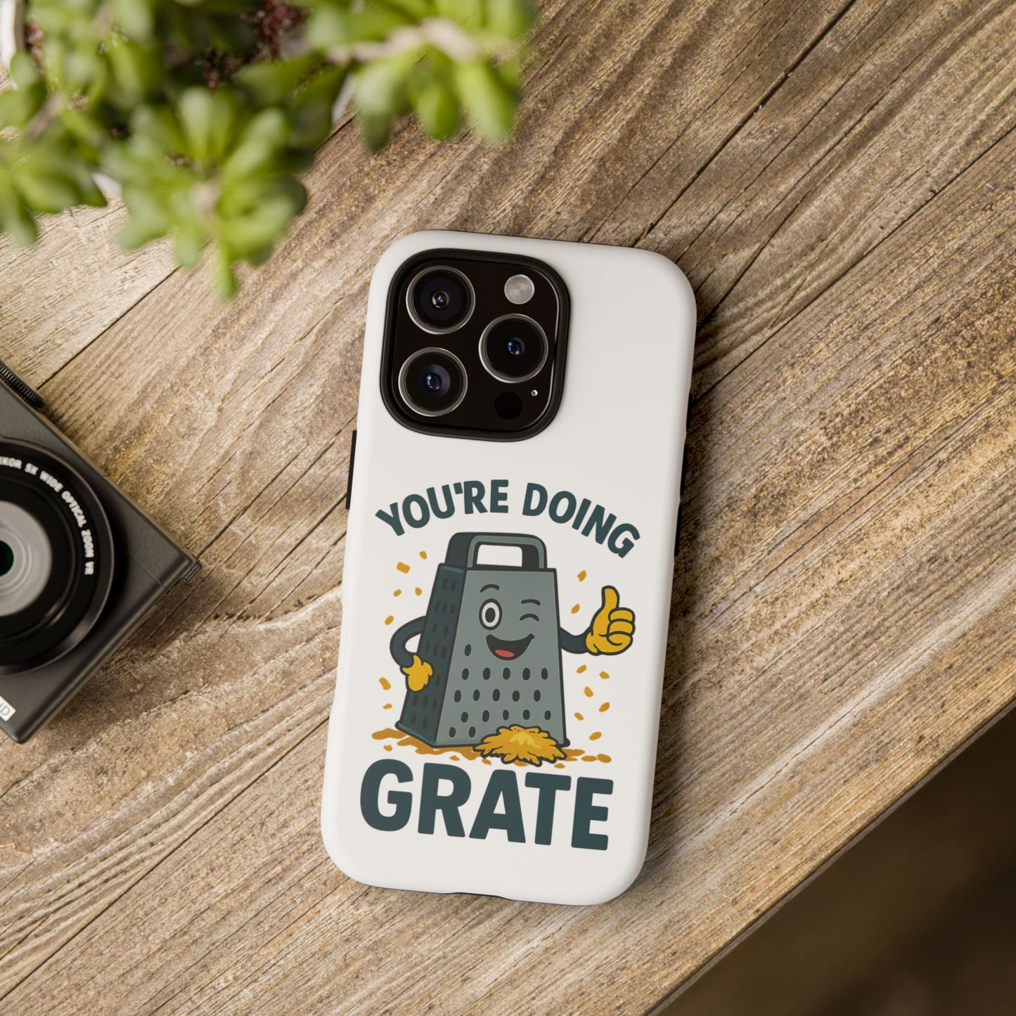 iPhone Case, You're Doing Grate Cheese Phone Case Funny iPhone Case Gift for Foodie Chef Case