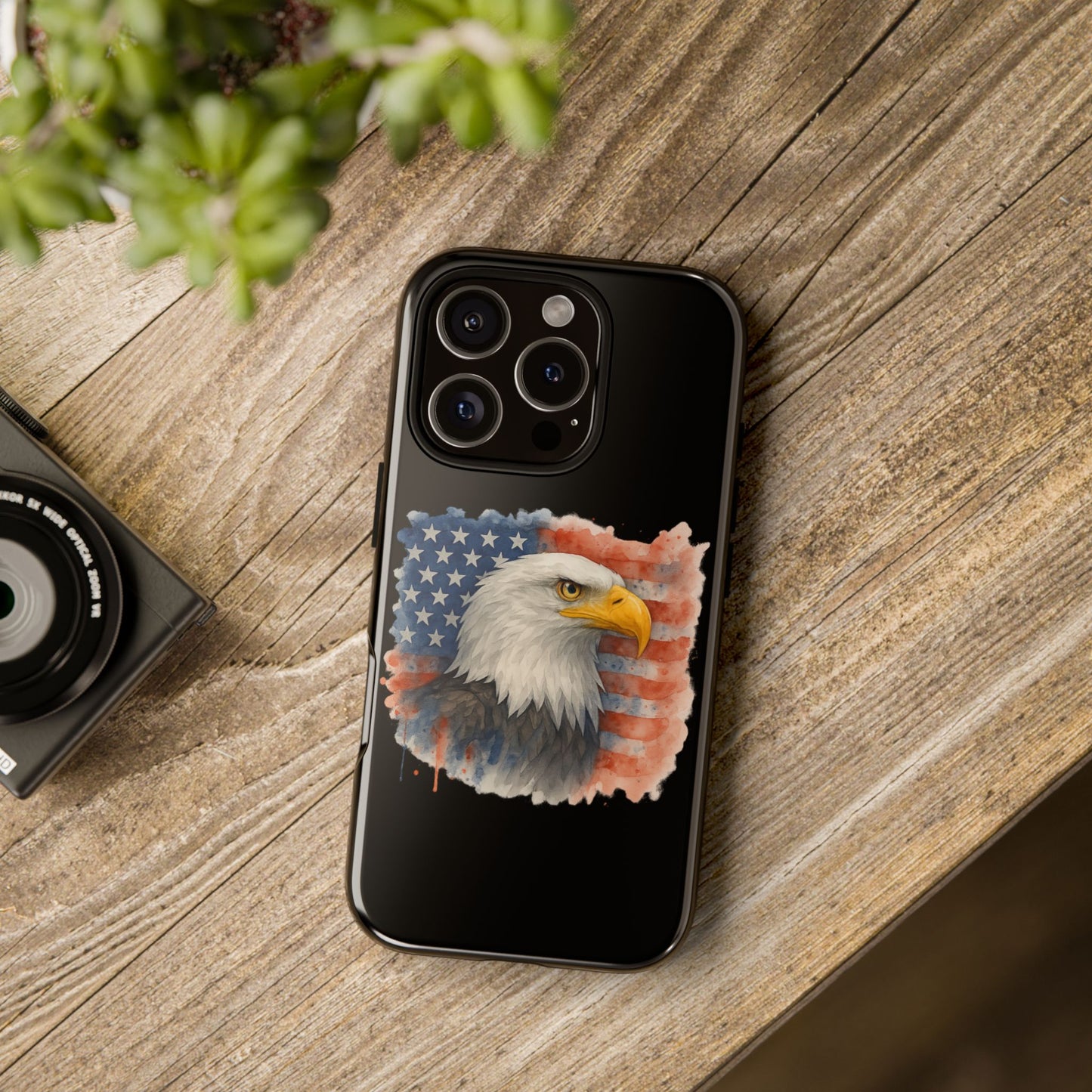 Patriotic Eagle Phone Case for iPhone - Tough Cases with American Flag Design 4th of July Case Memorial Day Veteran's Day