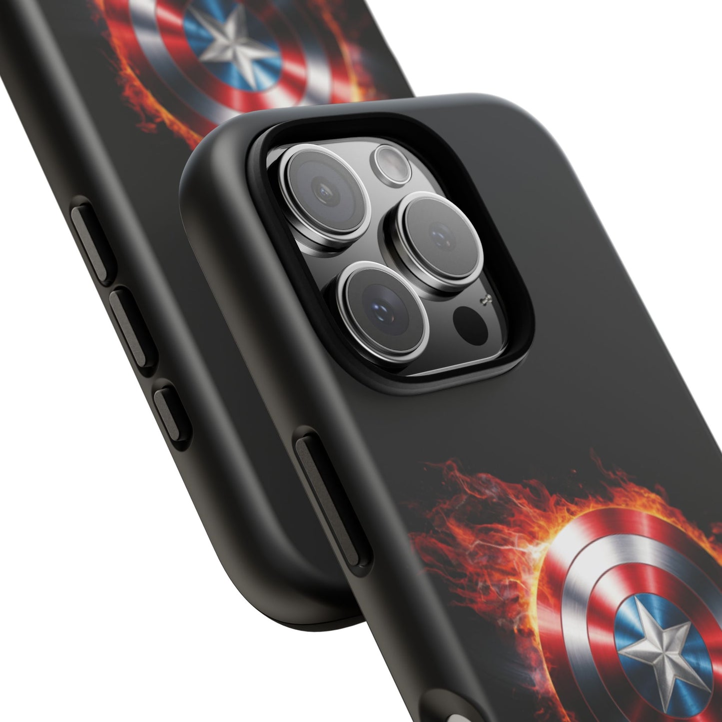 iPhone Case - Captain America Shield in Flames