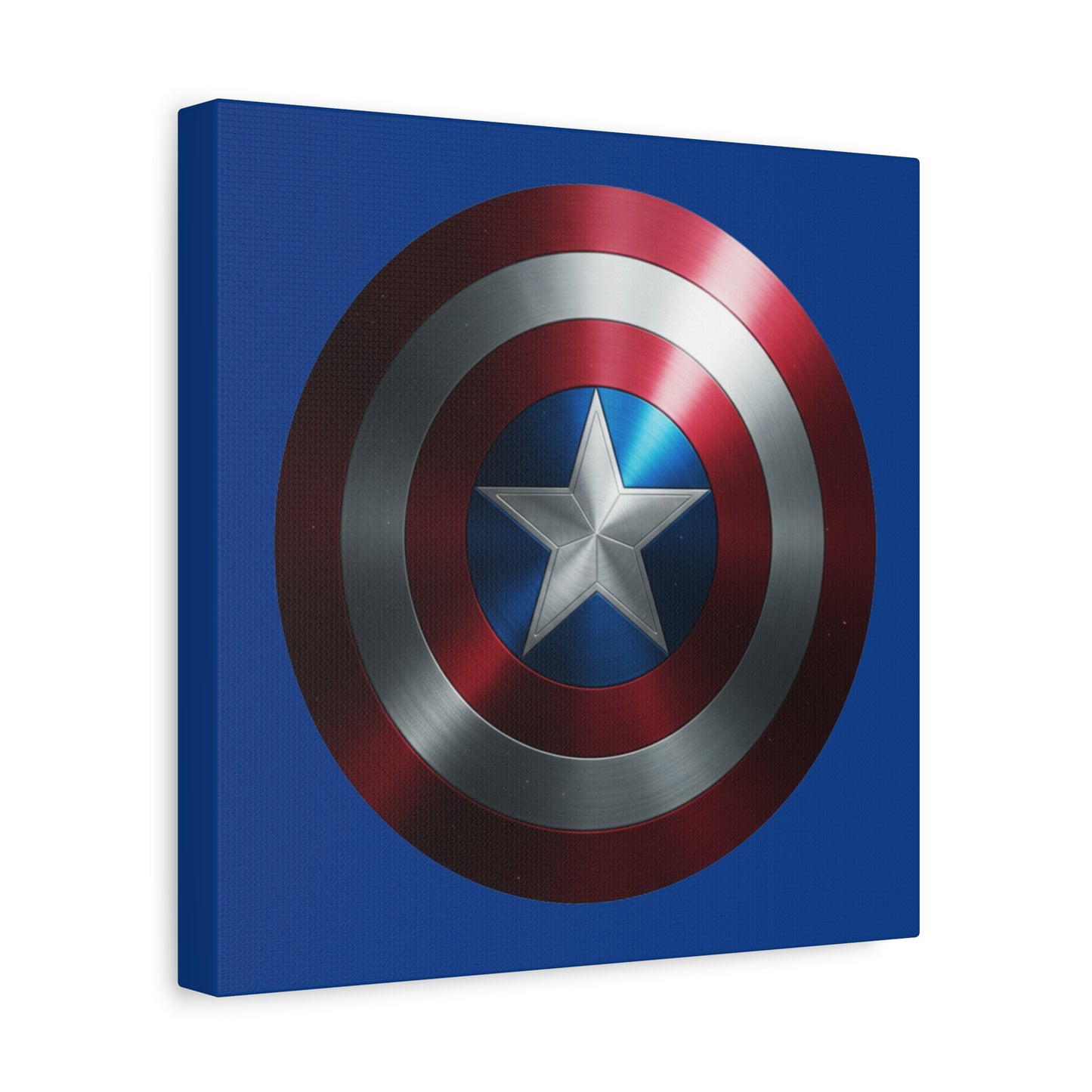 Superhero Shield Canvas Art - Stretched Matte Decor for Fans