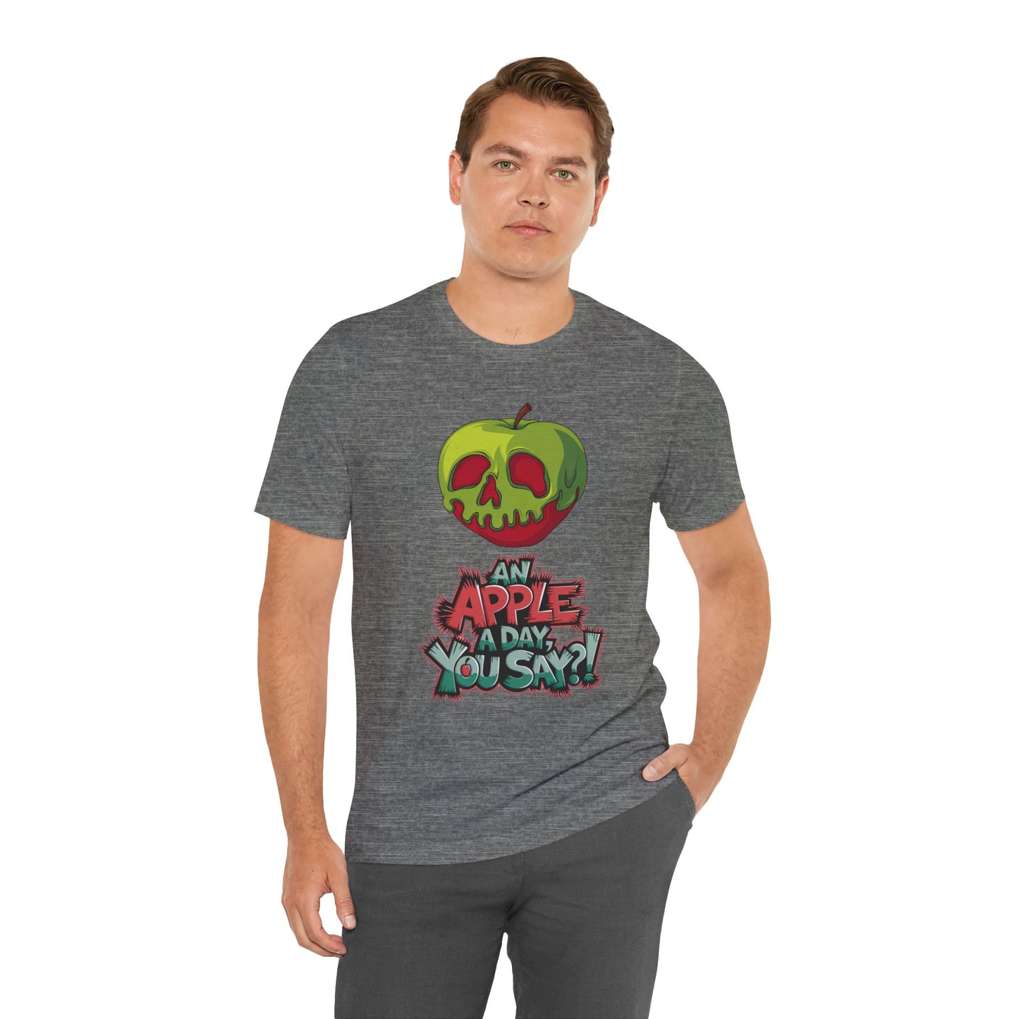 Funny Apple Skull Shirt – An Apple A Day You Say? – Grunge Fruit Tee – Y2K Nostalgia T‑Shirt – Gift for Fruit Lovers