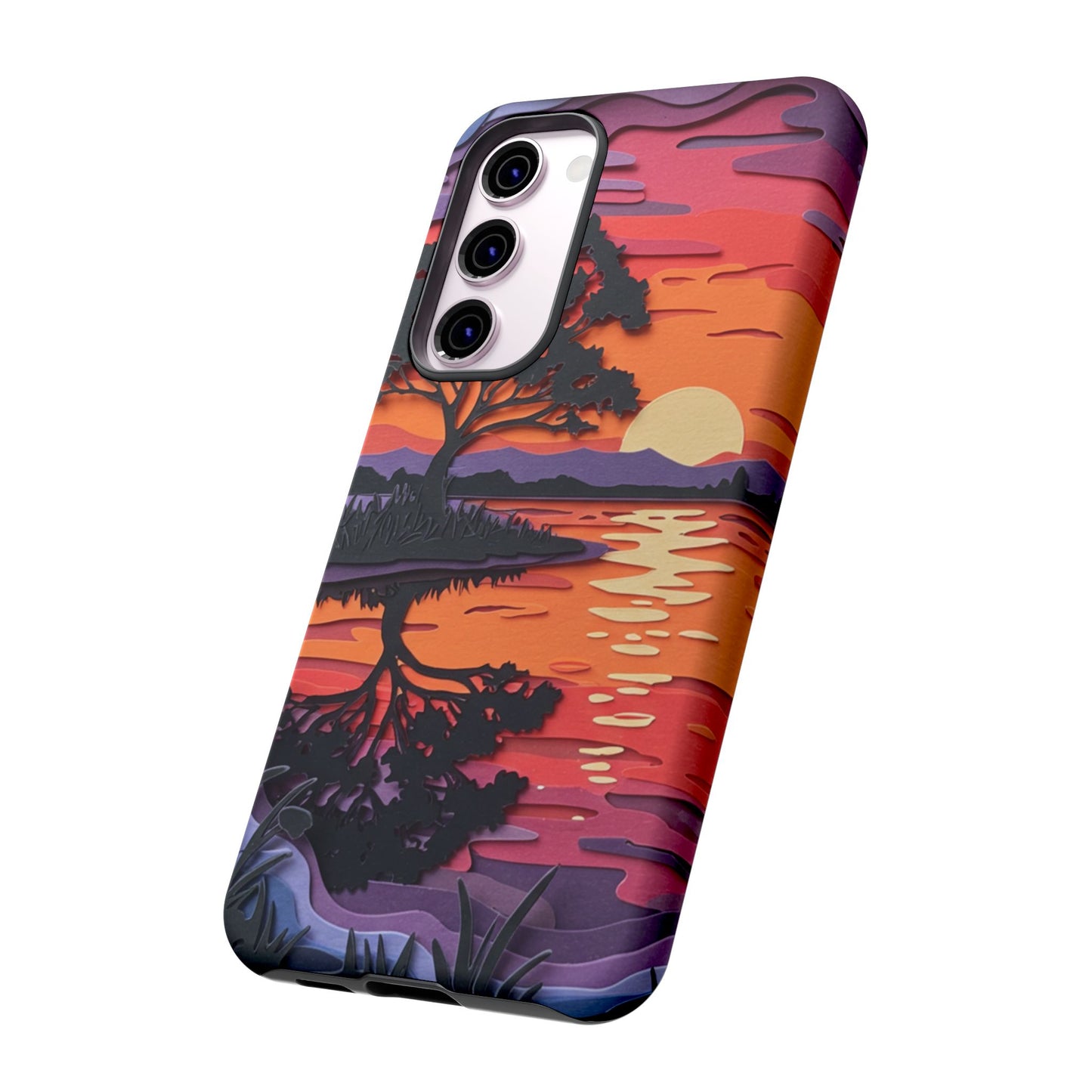 Samsung Galaxy Case - Colorful Paper Art Sunset
