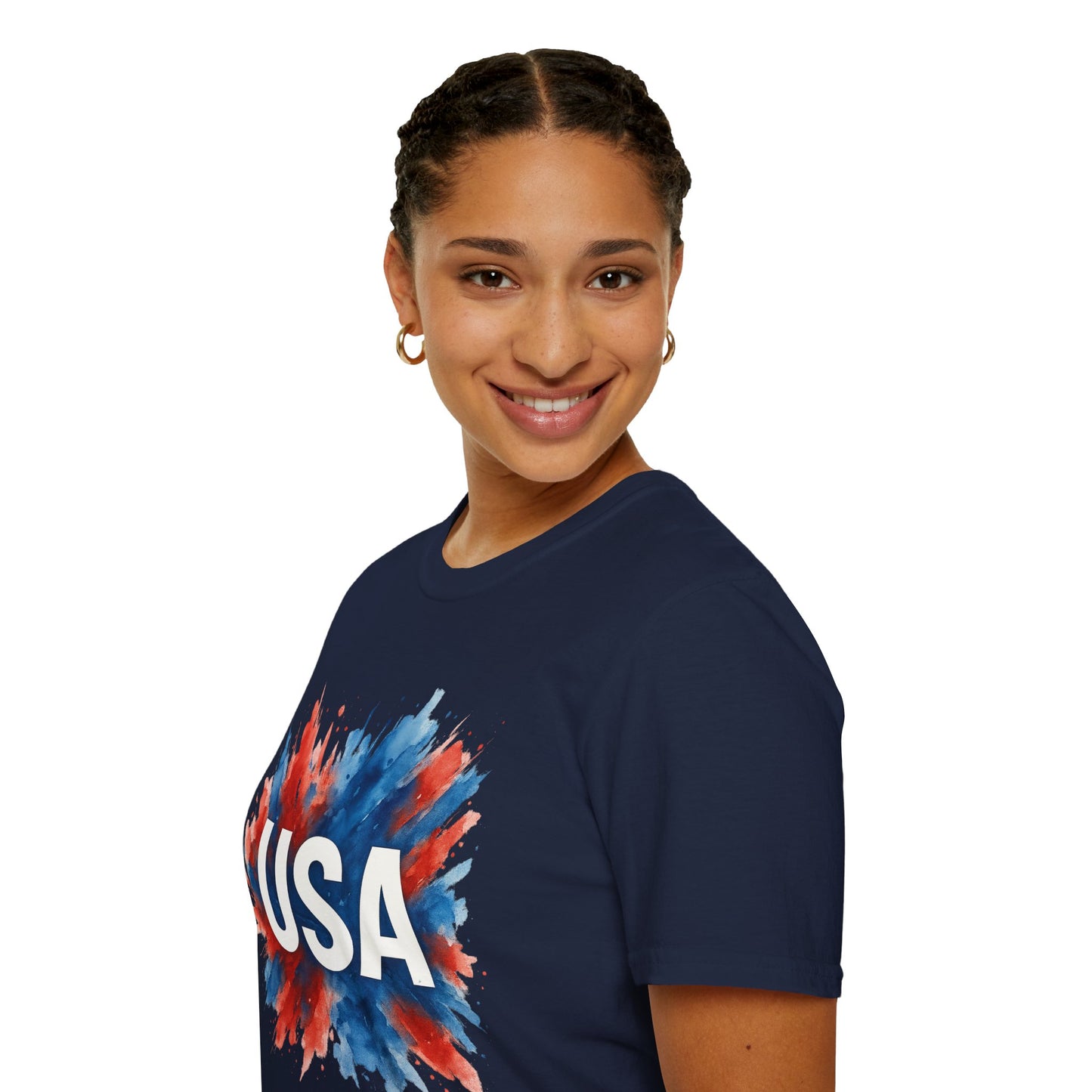 Watercolor USA T-Shirt Unisex | Red White Blue Shirt | Patriotic Graphic Tee | July 4th Shirt | Independence Day Tee | American Flag Shirt
