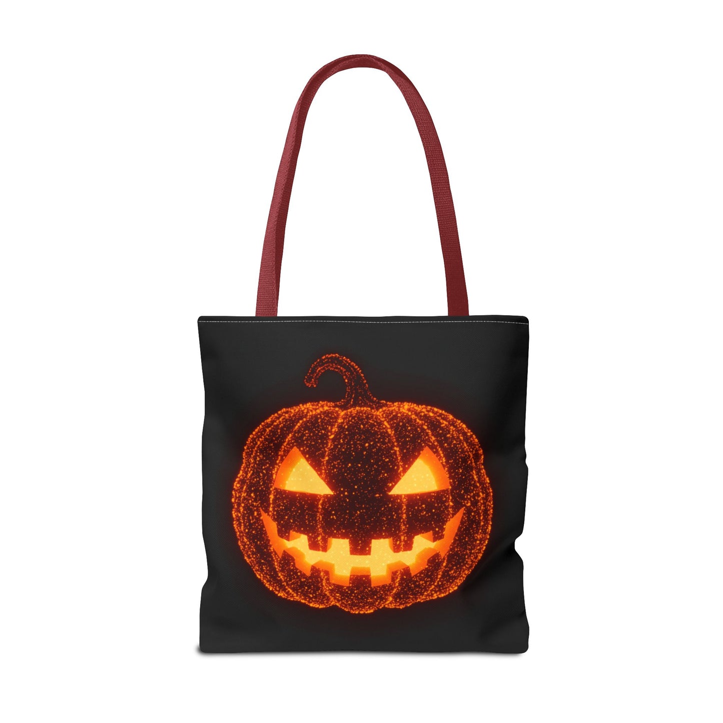 Glowing Pumpkin Tote Bag, Jack O Lantern Halloween Canvas Tote, Spooky Trick Or Treat Bag, Reusable Pumpkin Design Tote, Halloween Gift Bag