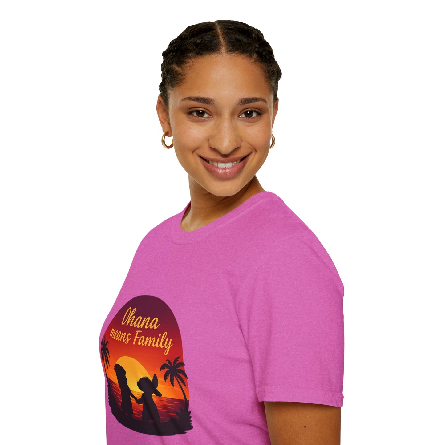 Ohana Means Family Shirt - Cute Sunset Graphic Tee, Hawaiian Family Quote Shirt, Family Inspired T-Shirt, Matching Vacation Outfit