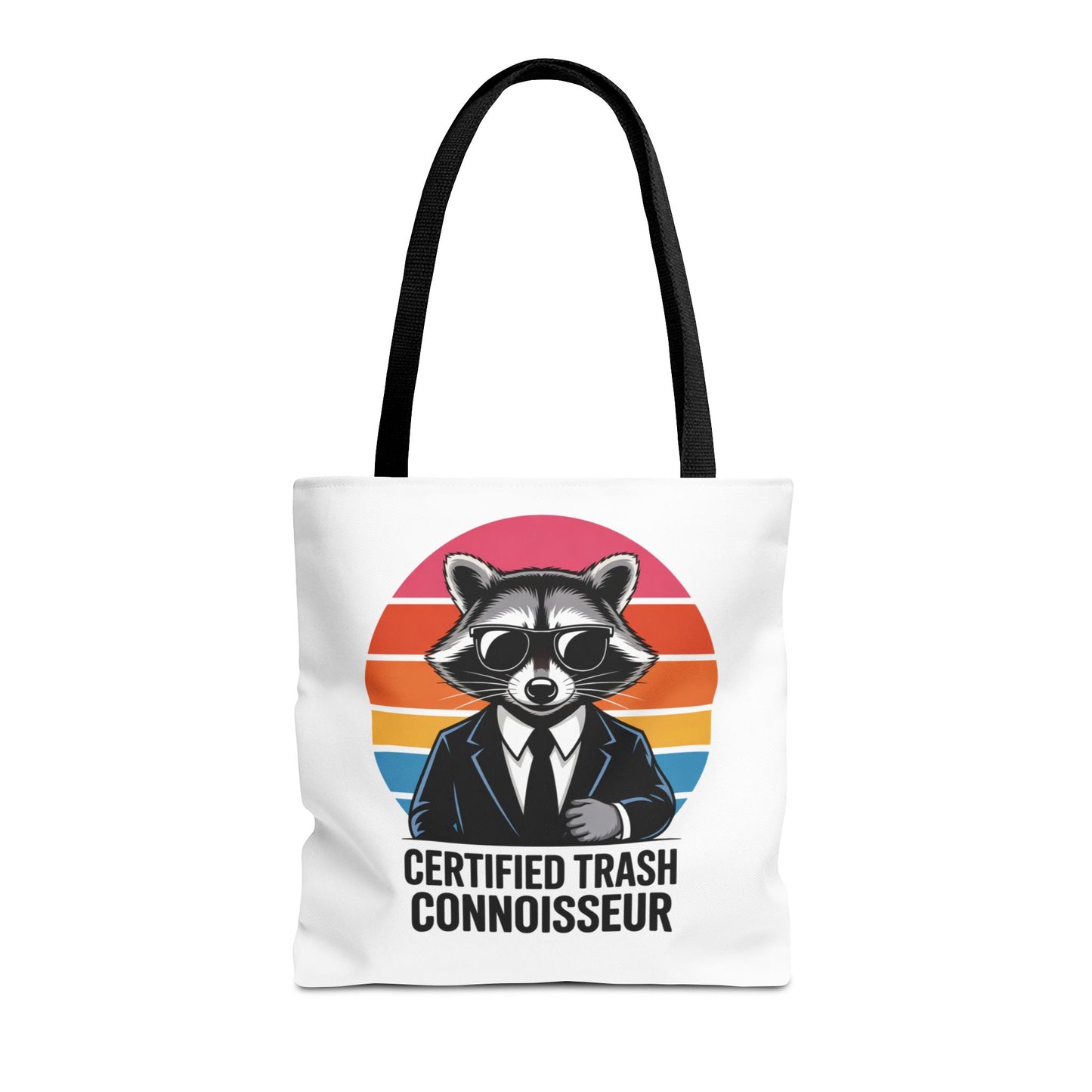 Certified Trash Connoisseur Raccoon Tote Bag Fun and Quirky Everyday Carry Trash Panda Bag