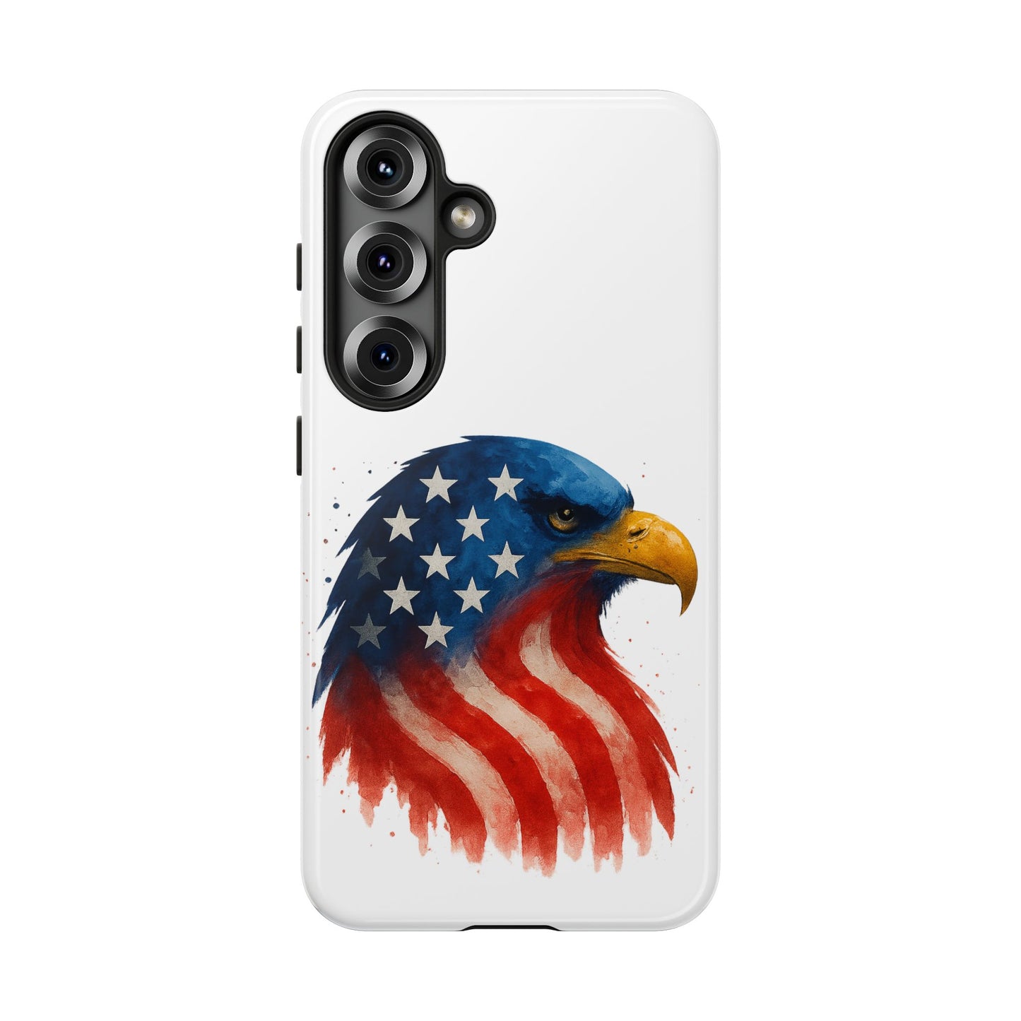 Patriotic Eagle Samsung Case - USA Flag Rugged Tough Cover, Dual-Layer Protection, Veteran and 4th of July Gift Galaxy Series