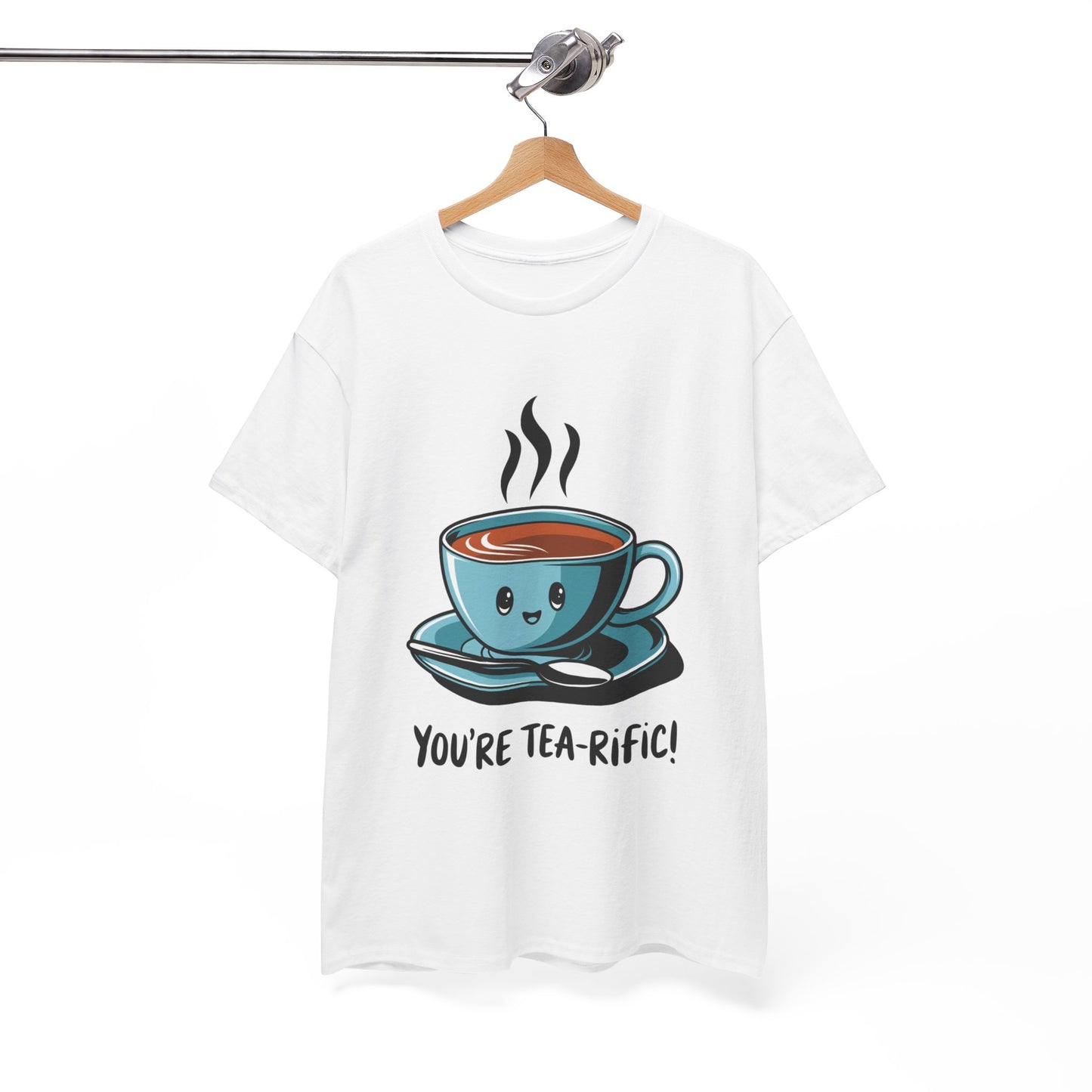 You’re Tea-Rific! Cute Tea Pun T-Shirt for Tea Lovers - Funny Gift, Kawaii Cup Graphic Tee - Unisex Soft Cotton Shirt