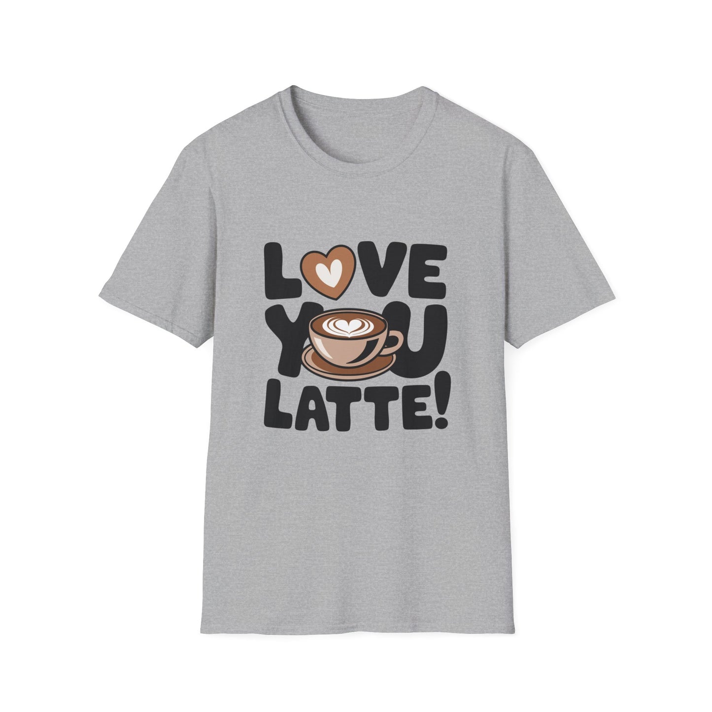 Love You Latte T‑Shirt – Cute Coffee Pun Tee | Latte Lover Gift | Coffee Humor Graphic Tee | Unisex Soft Cotton Coffee Shirt