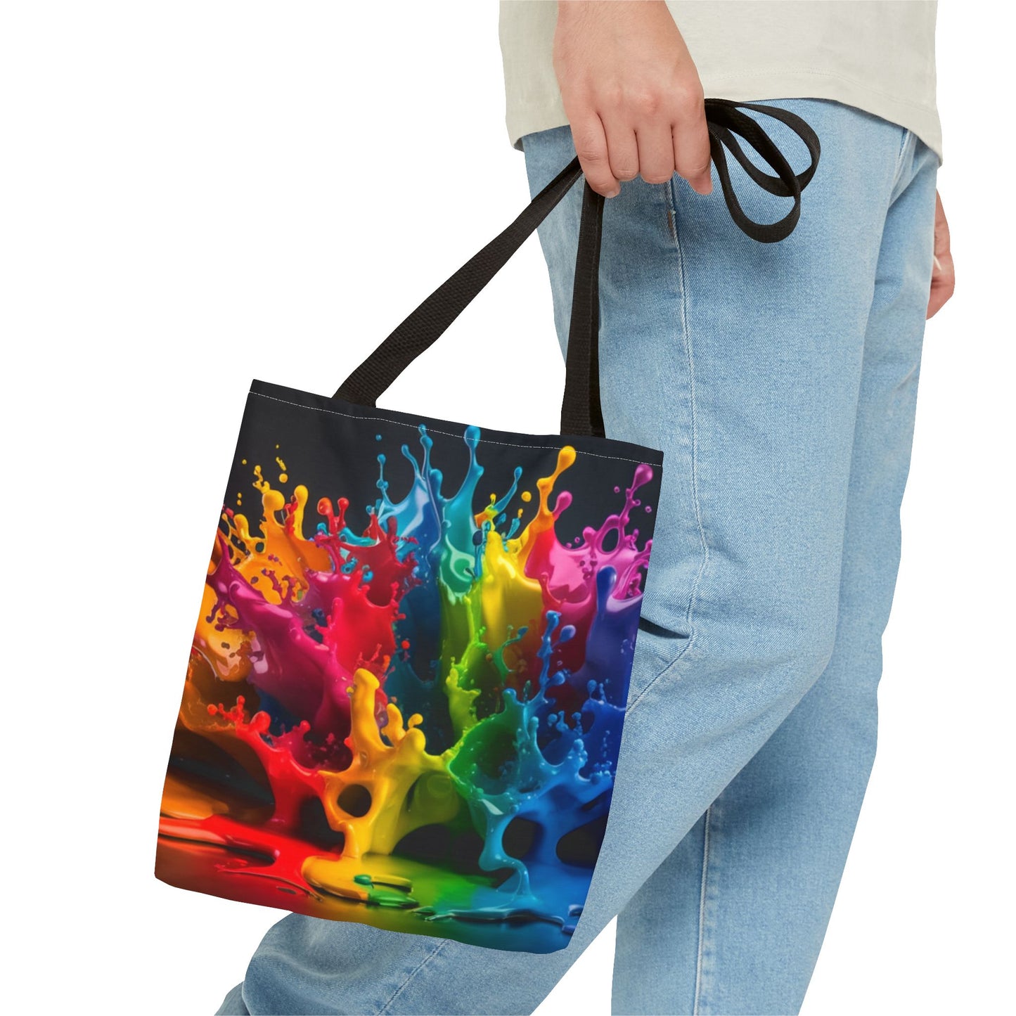 Colorful Splash Tote Bag - Vibrant Art for Every Occasion