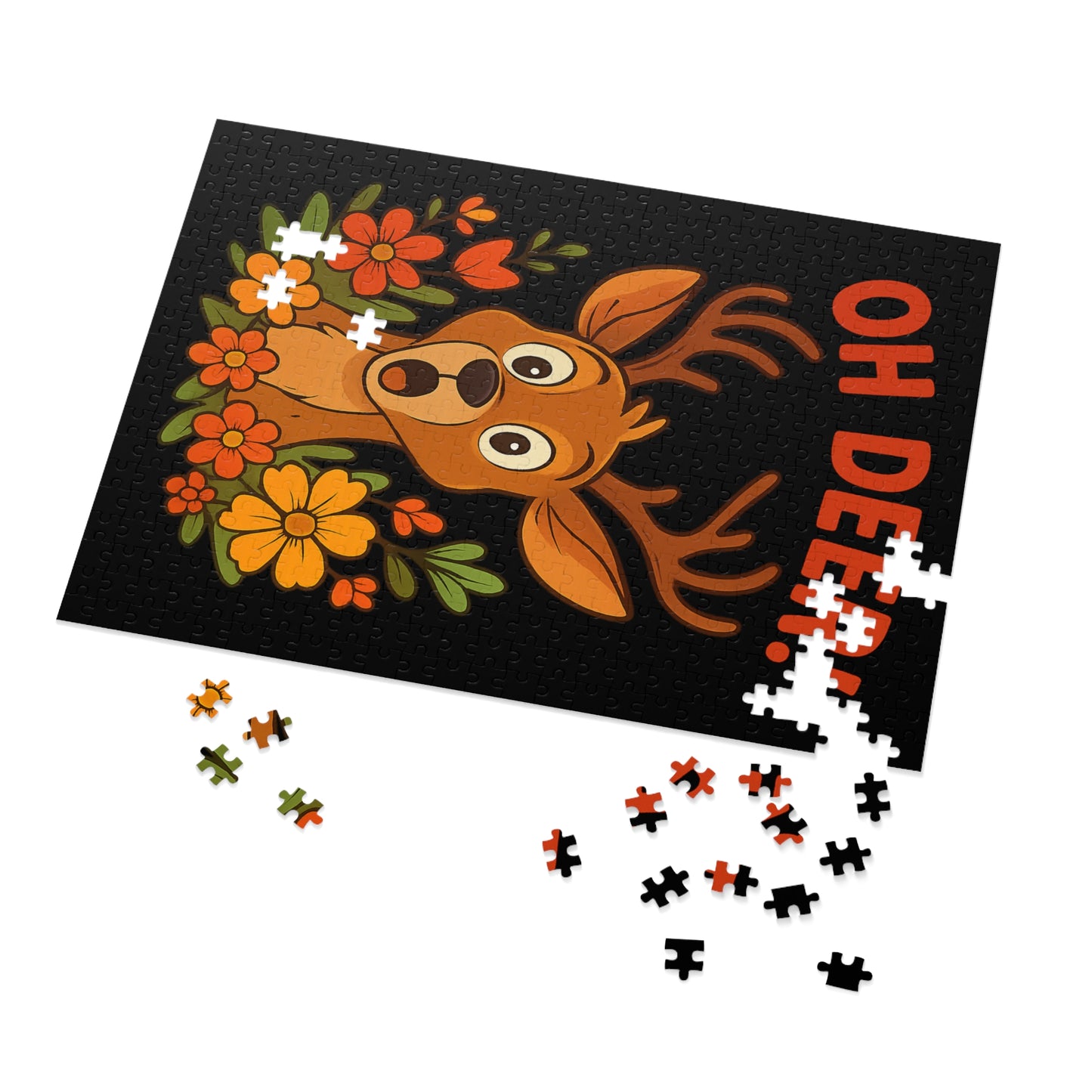 Jigsaw Puzzle - Oh Deer Animal Puzzle Deer Game Family Fun Night