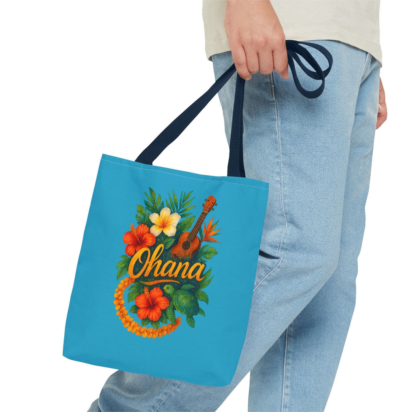 Hawaiian Ohana Tote Bag | Tropical Reusable Beach Bag | Aloha Gift Idea | Island Vibes Bag | Summer Tote | Luau Party Favor | Coastal Bag