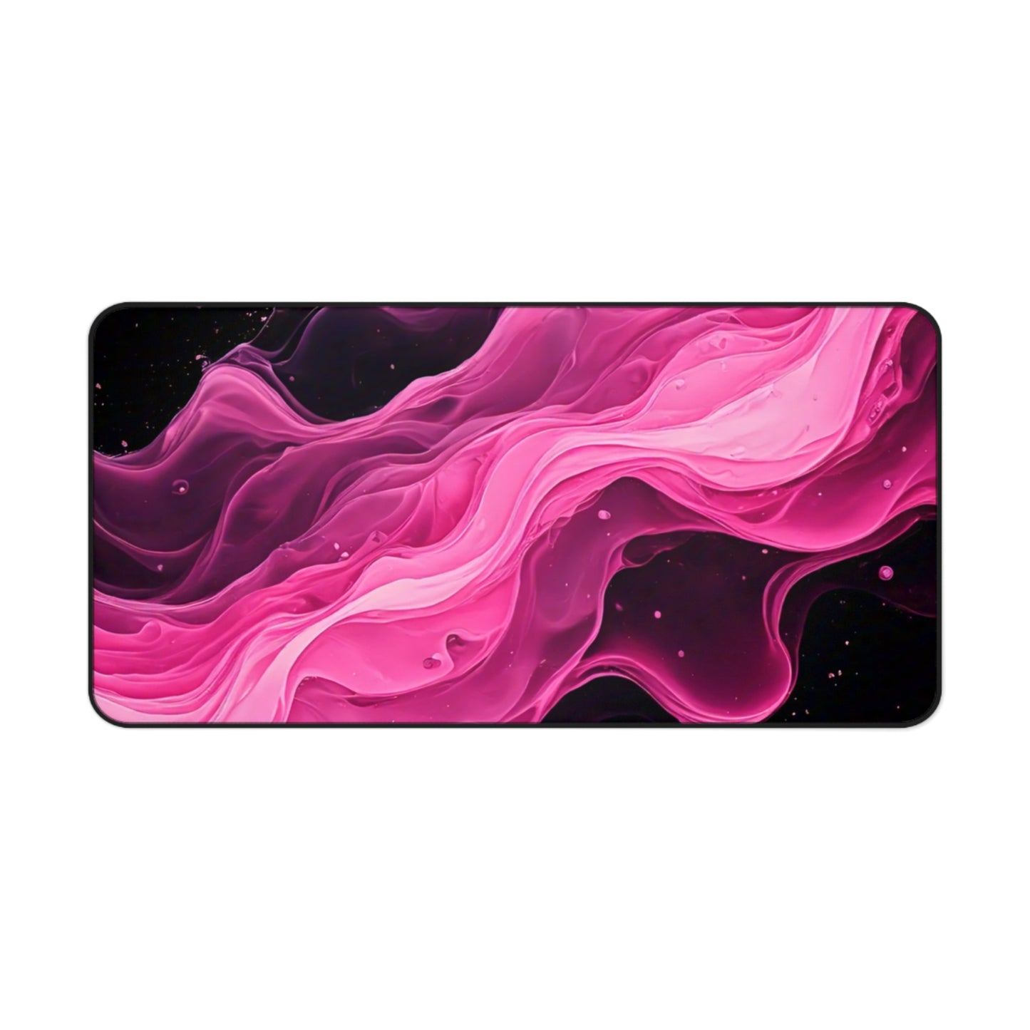 Elegant Pink Wave Desk Mat - Stylish Office Decor for Home & Workspaces