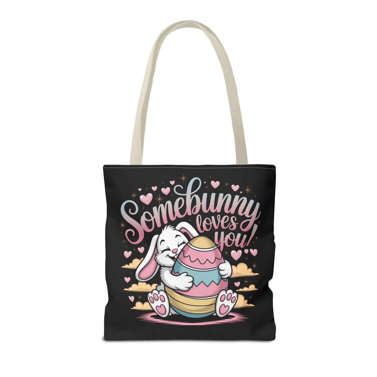 Easter Bunny Tote Bag Somebunny Loves You Easter Bag Bunny