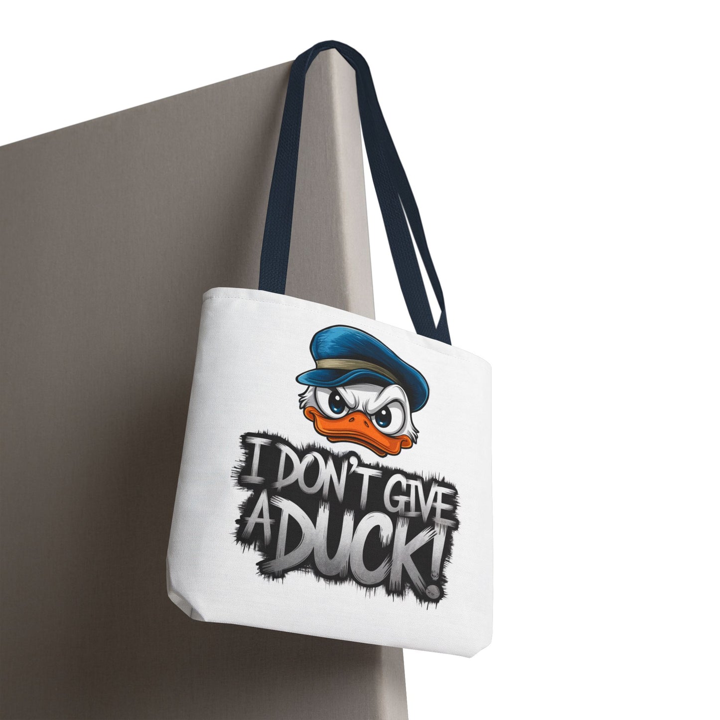 Funny Grumpy Duck Tote Bag | I Don’t Give A Duck Canvas Tote | Eco Reusable Cotton Gift Tote | Cute Animal Humor Market Bag