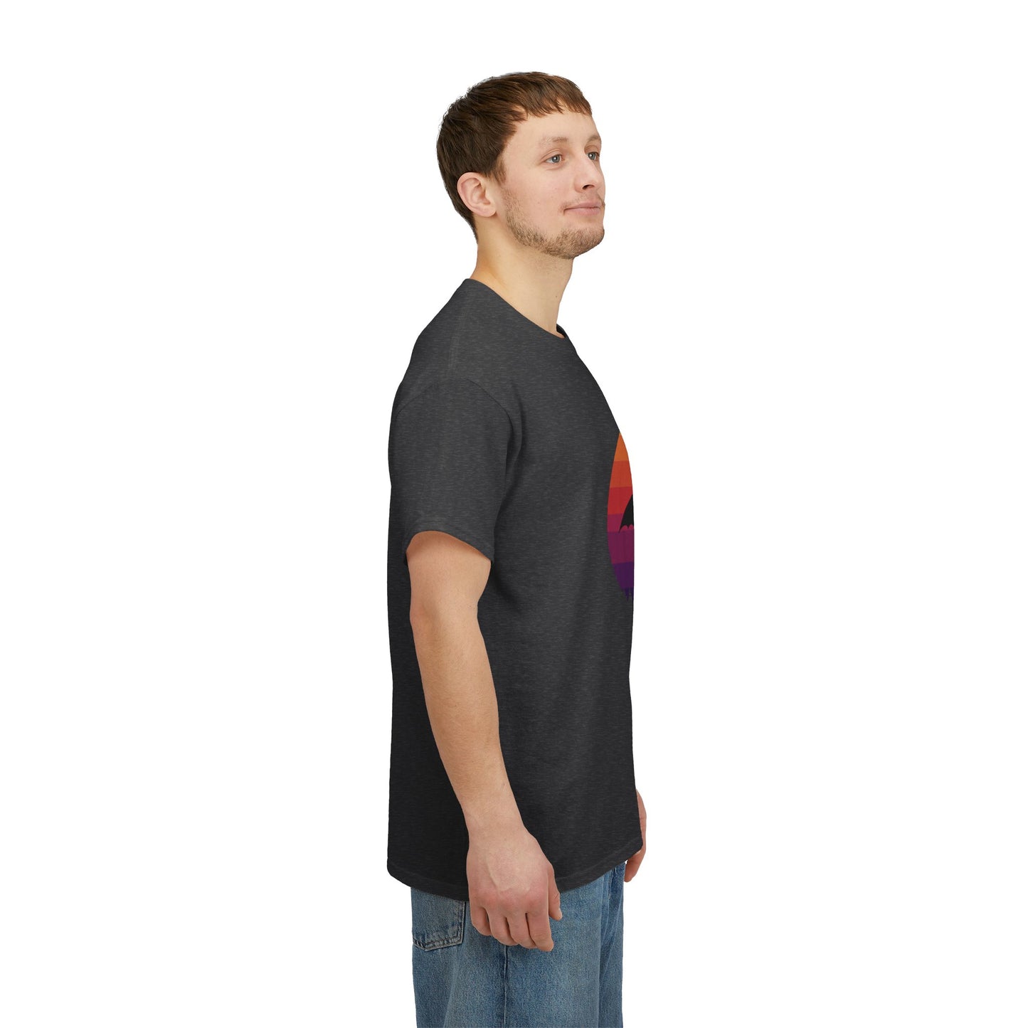 Night Dragon Sunset T-Shirt | Retro Dragon Silhouette Tee | Fantasy Dragon Shirt | Unisex Graphic Tee | Gift for Dragon Lovers