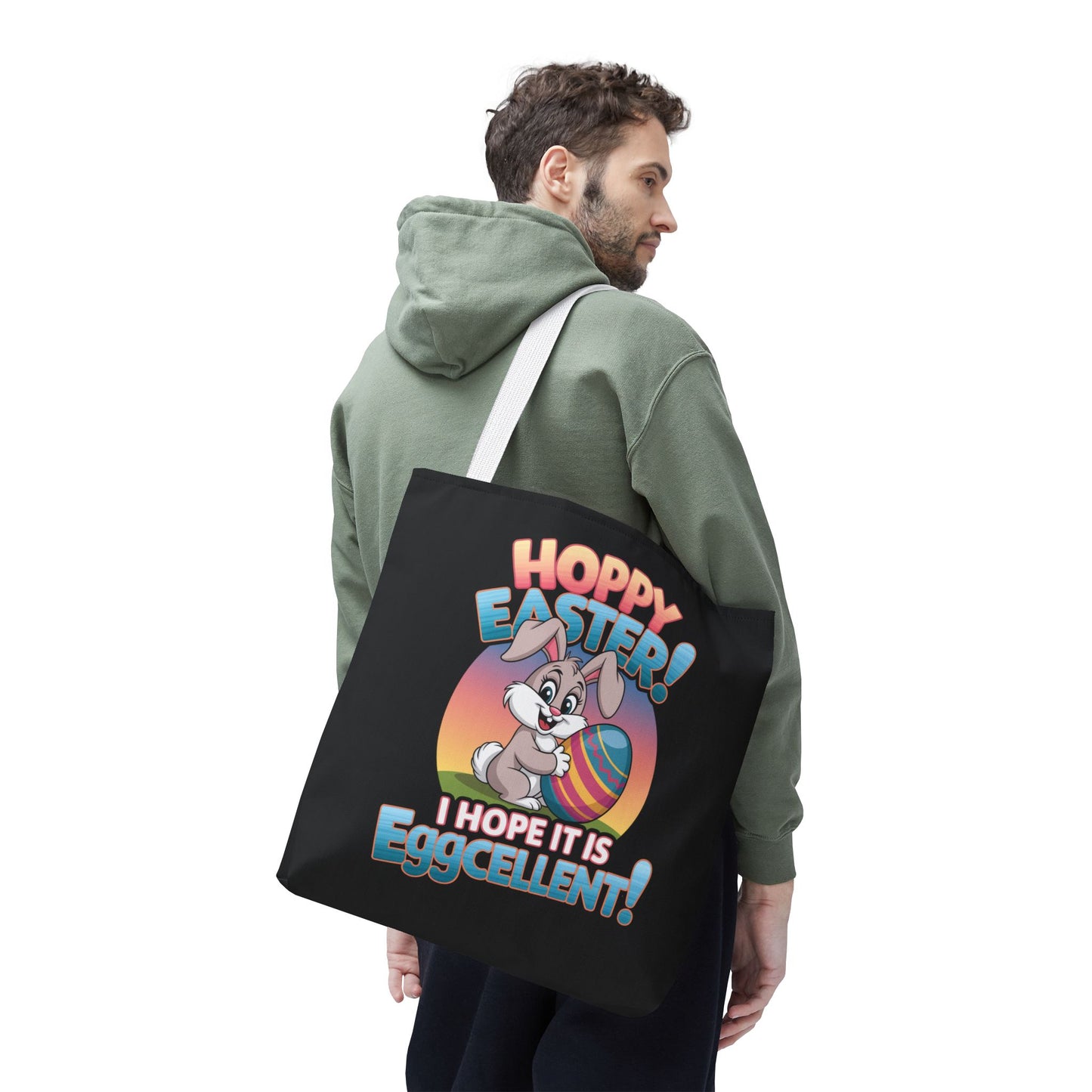 Happy Easter Tote Bag Eggcellent Bunny Design Easter Bag Easter Gift Easter Tote Accessory